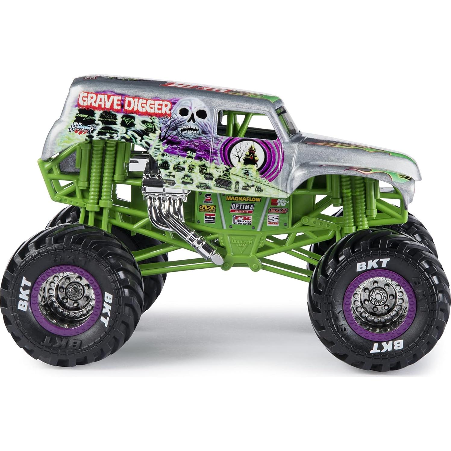 Camión Monstruo Grave Digger Spin Master 1:24 Detalles Realistas