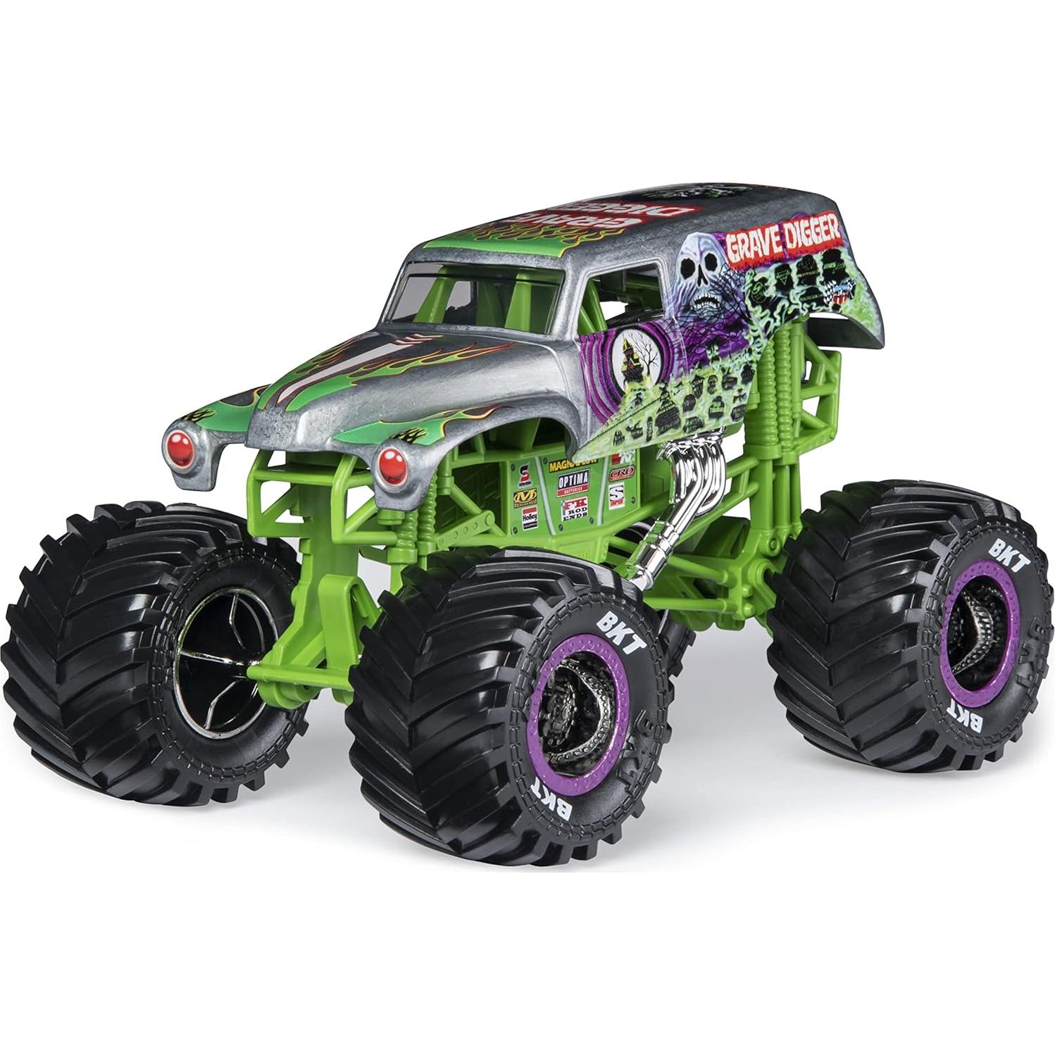 Camión Monstruo Grave Digger Spin Master 1:24 Detalles Realistas