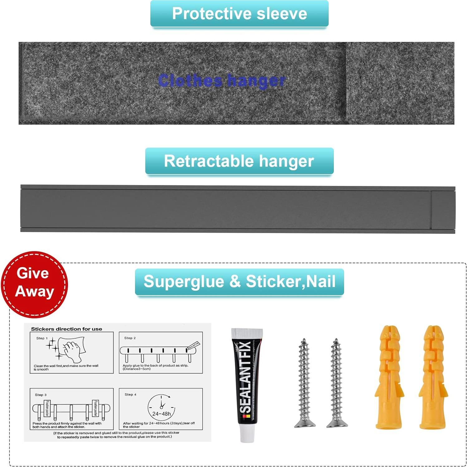 Perchero Retráctil Plegable Ithywat para Secar Ropa - Aluminio