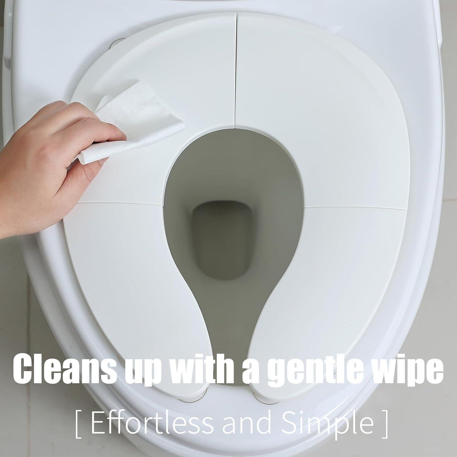 Asiento de Inodoro Portátil Plegable Funbliss para Niños Blanco