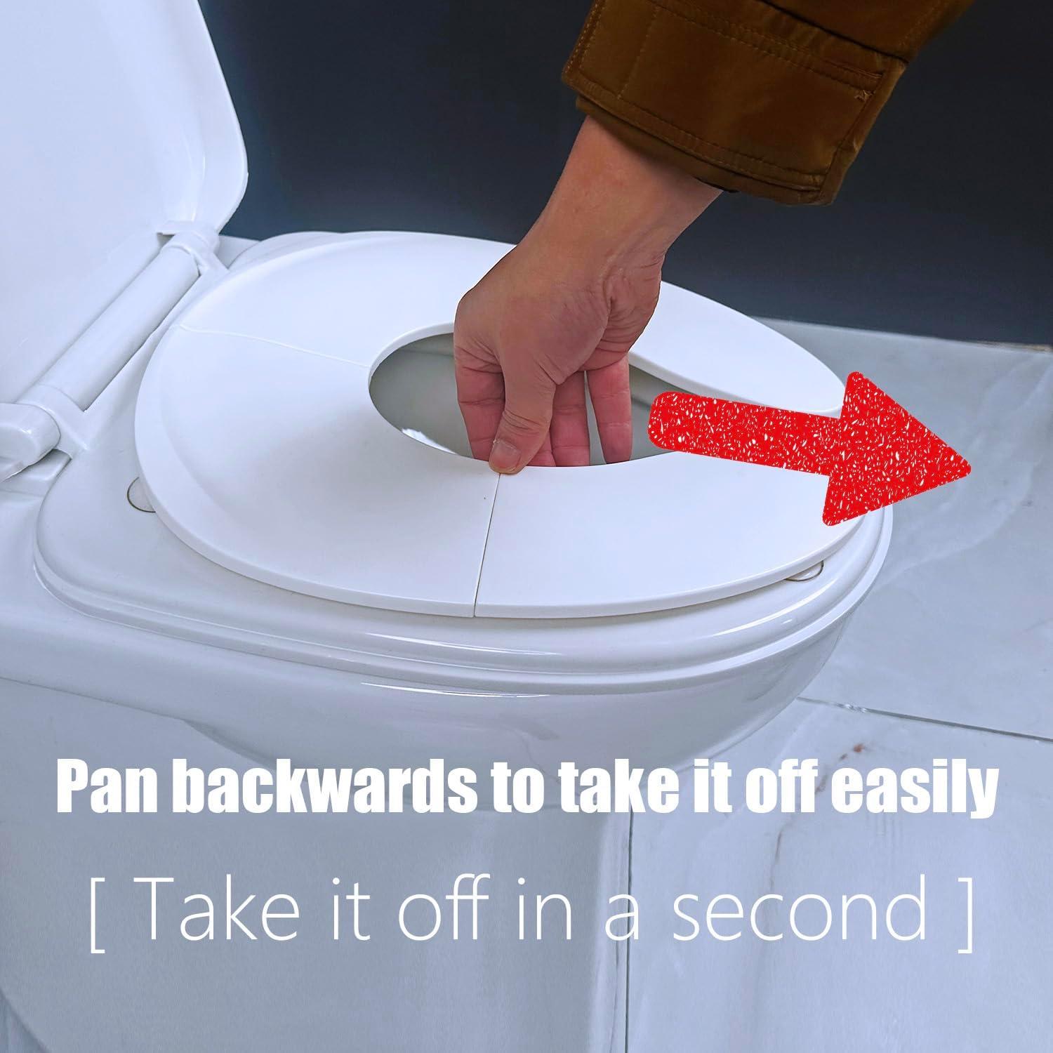 Asiento de Inodoro Portátil Plegable Funbliss para Niños Blanco