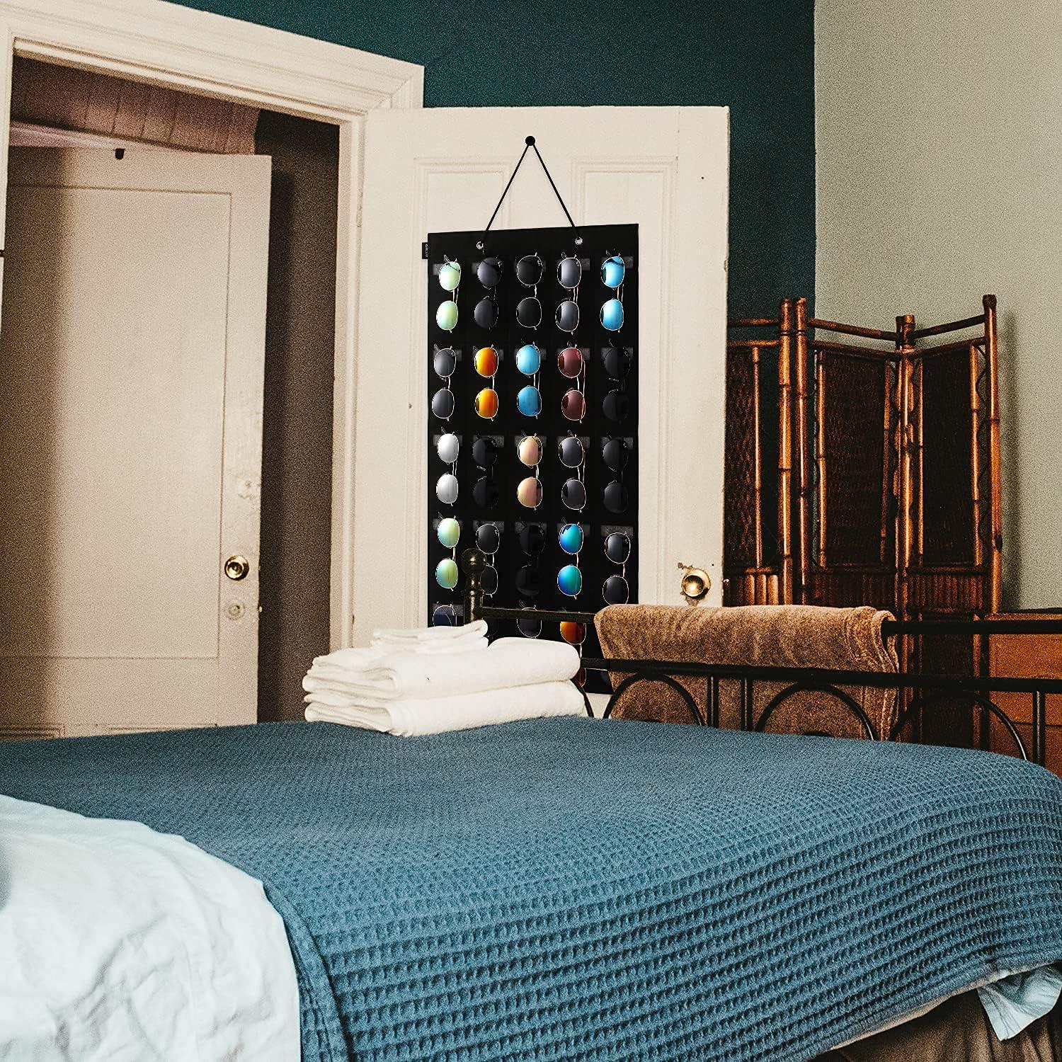 Organizador de Gafas de Sol KGMCARE 25 Compartimentos Negro