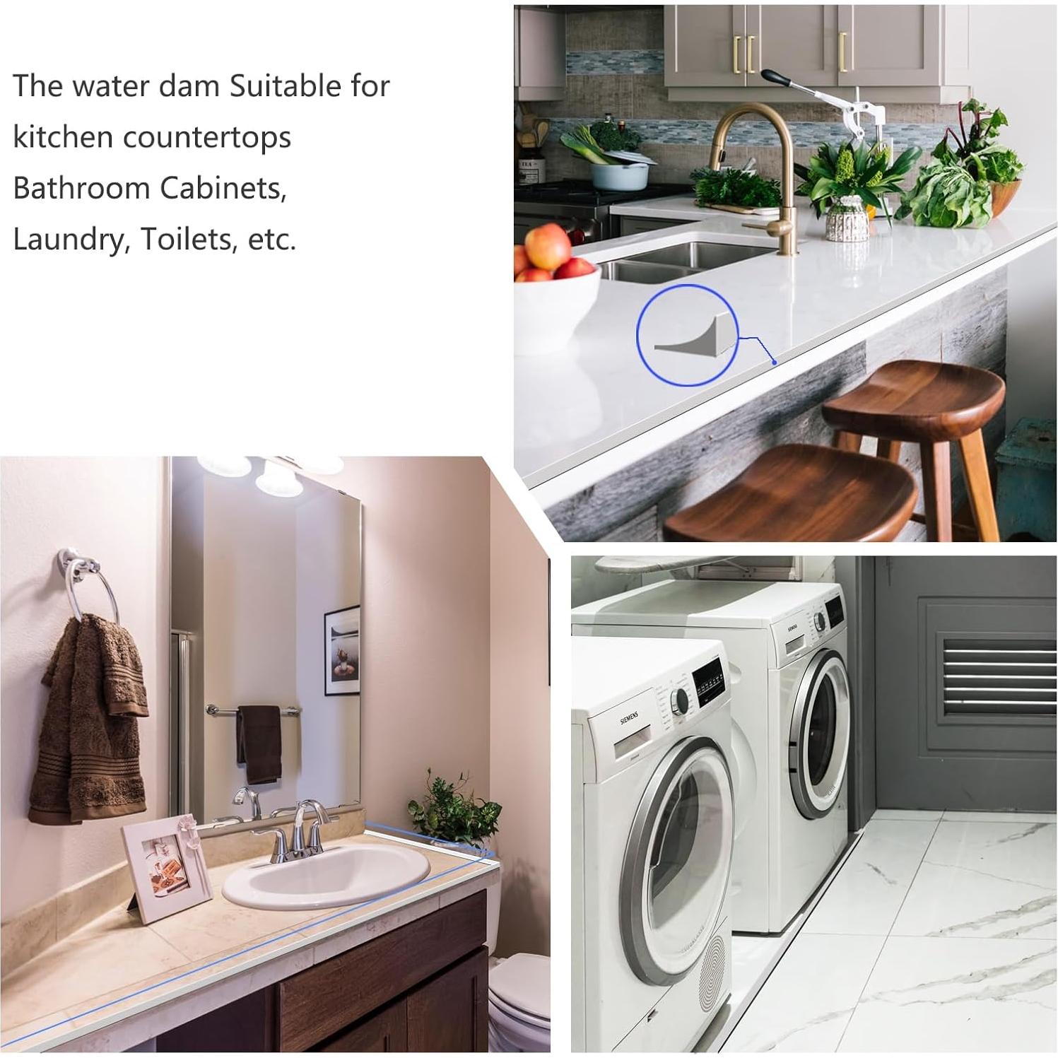 Dique de Ducha Autoadhesivo Semitransparente 299.72 cm