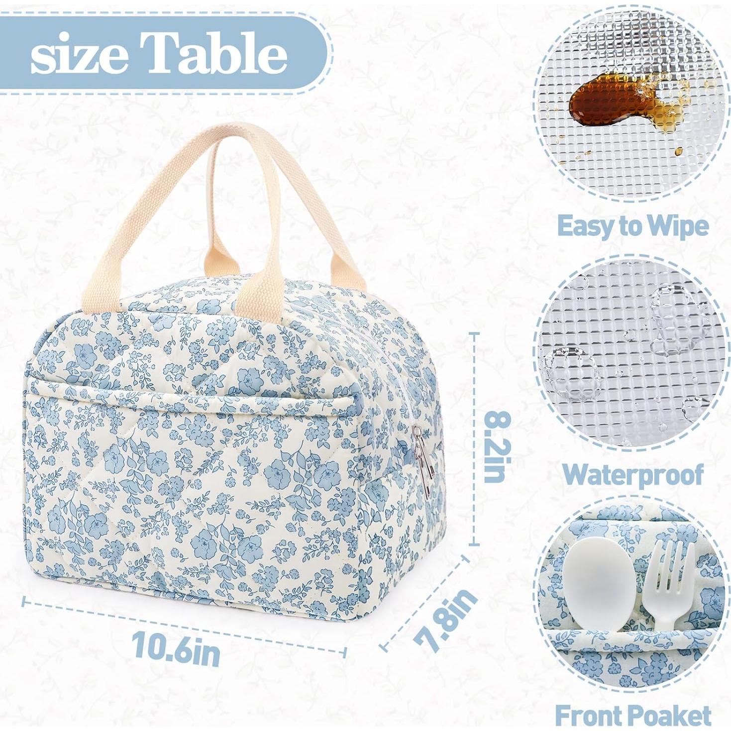 Bolsa de Almuerzo Aislada Floral Cisne Oscuro 11L