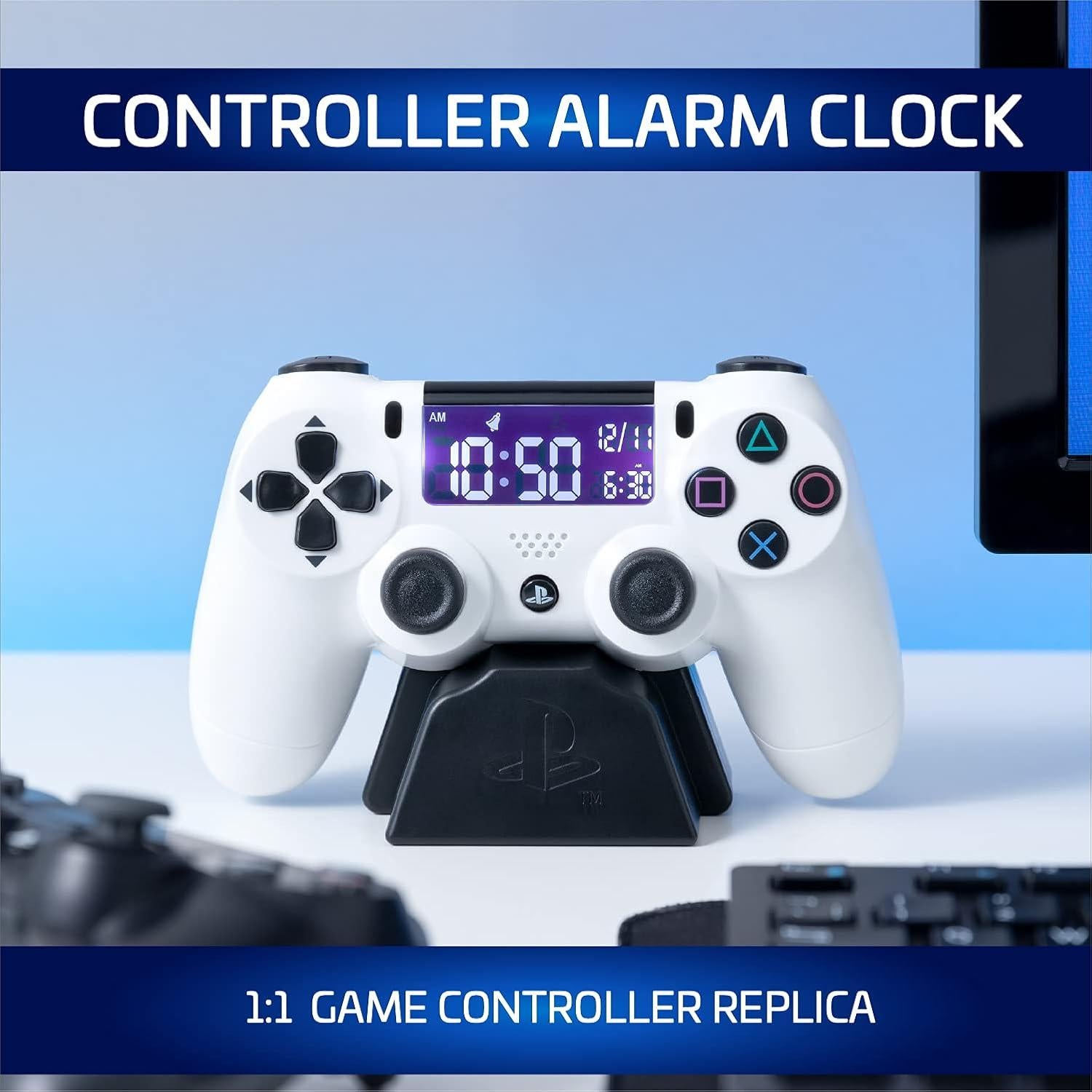 Reloj Despertador Digital Paladone PS5 Controlador USB 18cm
