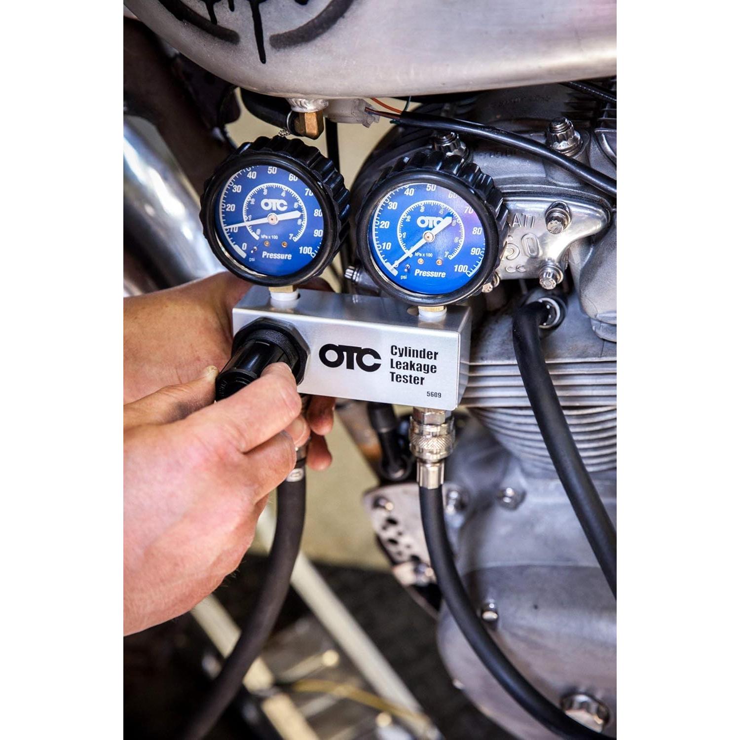 Kit de prueba de fuga de cilindros OTC 5609 con manómetros