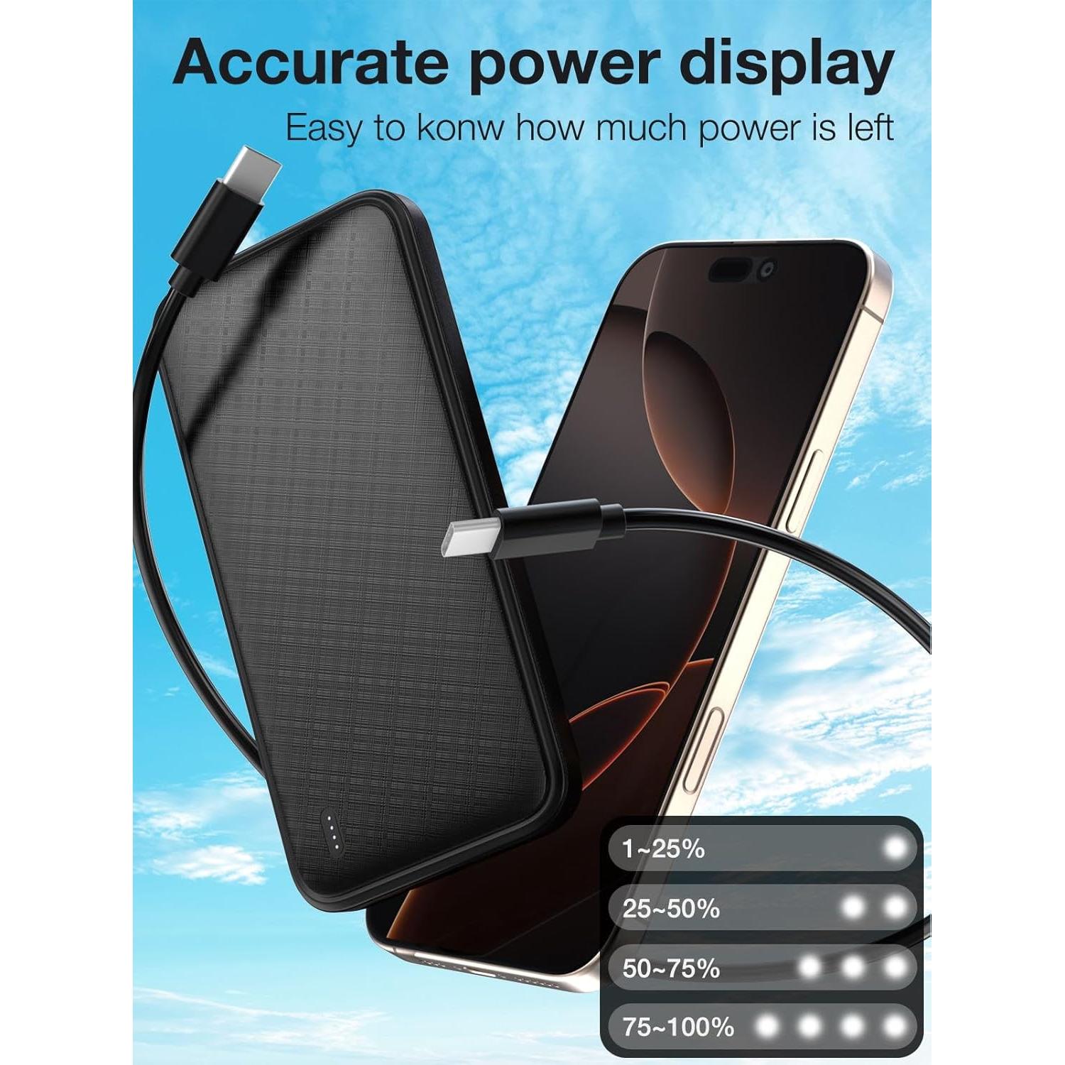 Cargador Portátil YUMGOOD 10000mAh Carga Rápida 20W USB-C