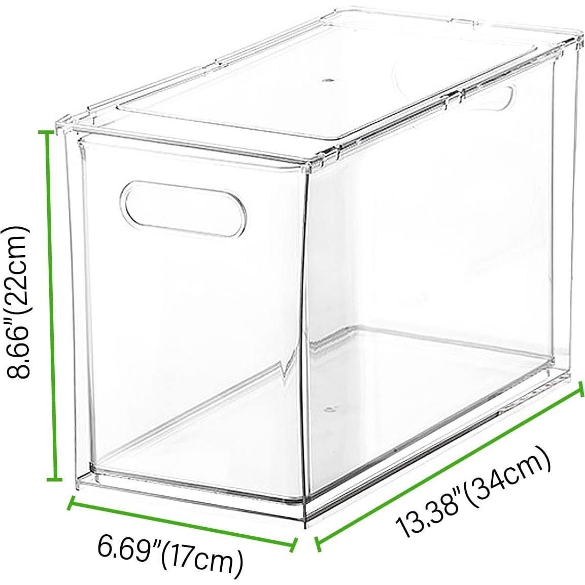 Organizador de Refrigerador Shopwithgreen 9L Apilable Transparente