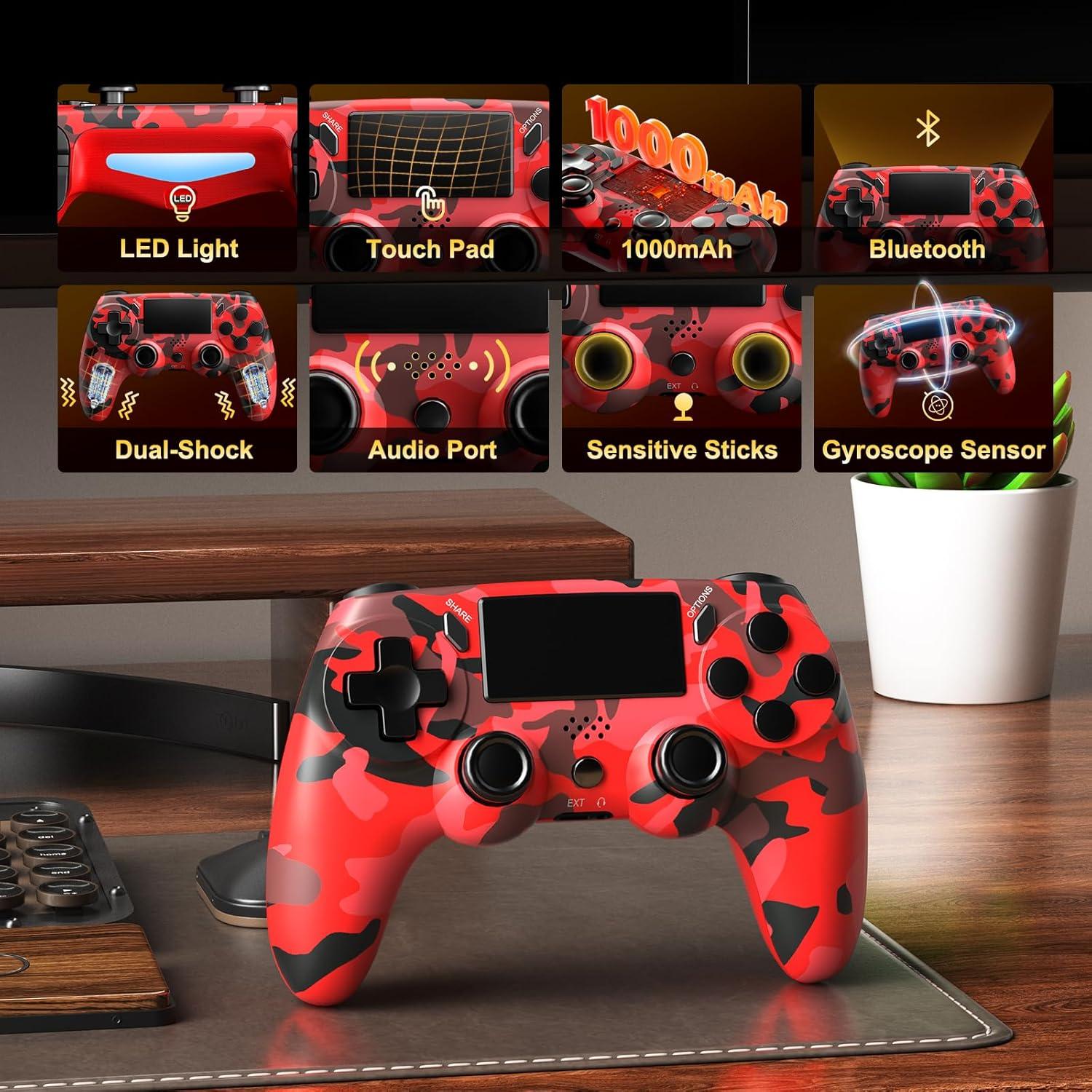 Controlador Inalámbrico KDYGPDCT para PS4/Pro/Slim - 2 Piezas