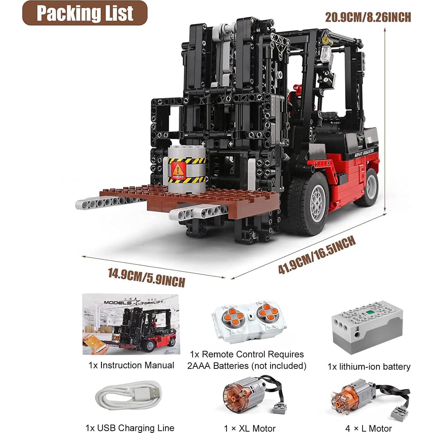 Mould King 13106 Camión Elevador RC 1719 Piezas 42x15x21cm