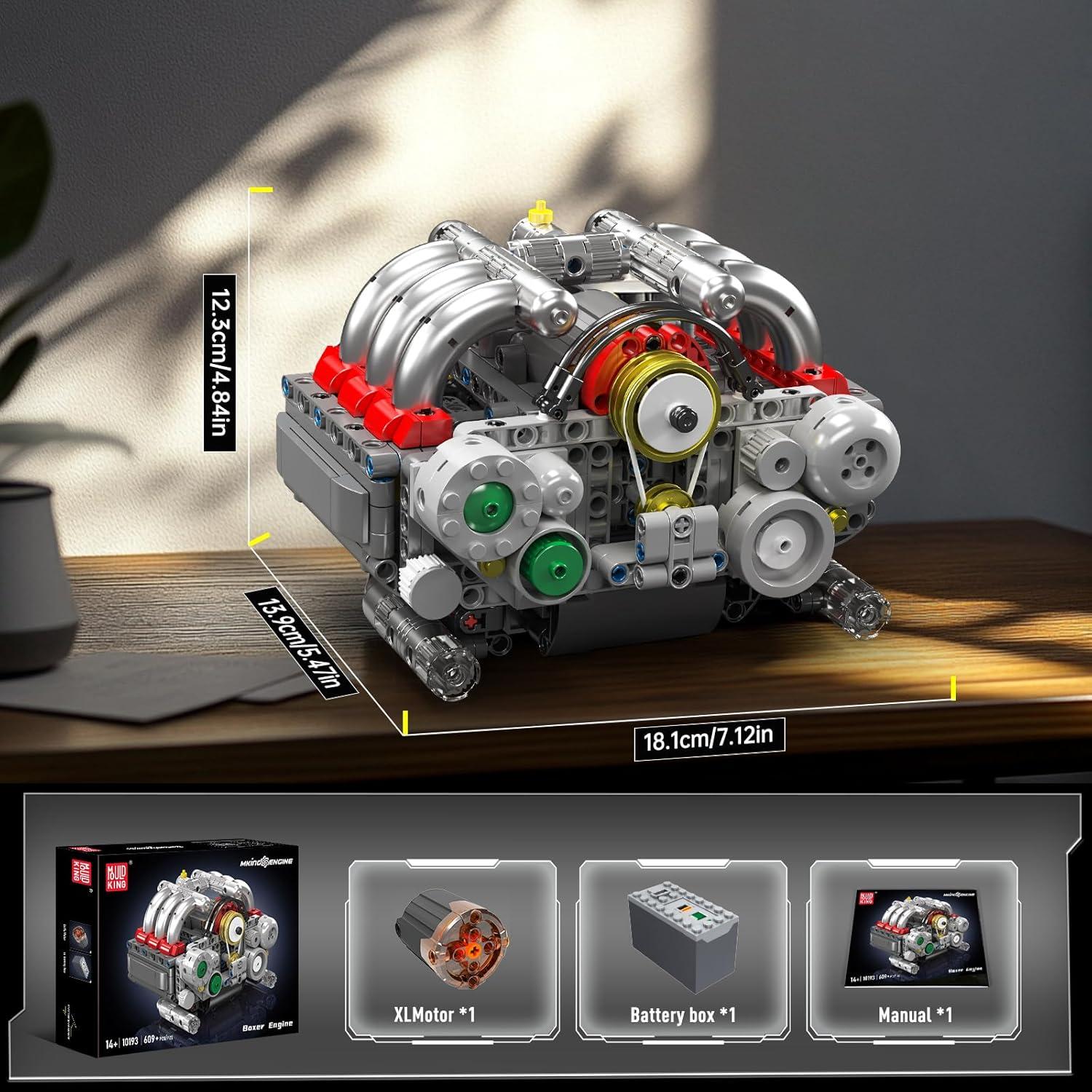 Mould King 10193 Kit Motor Boxer 609 Piezas para Construcción