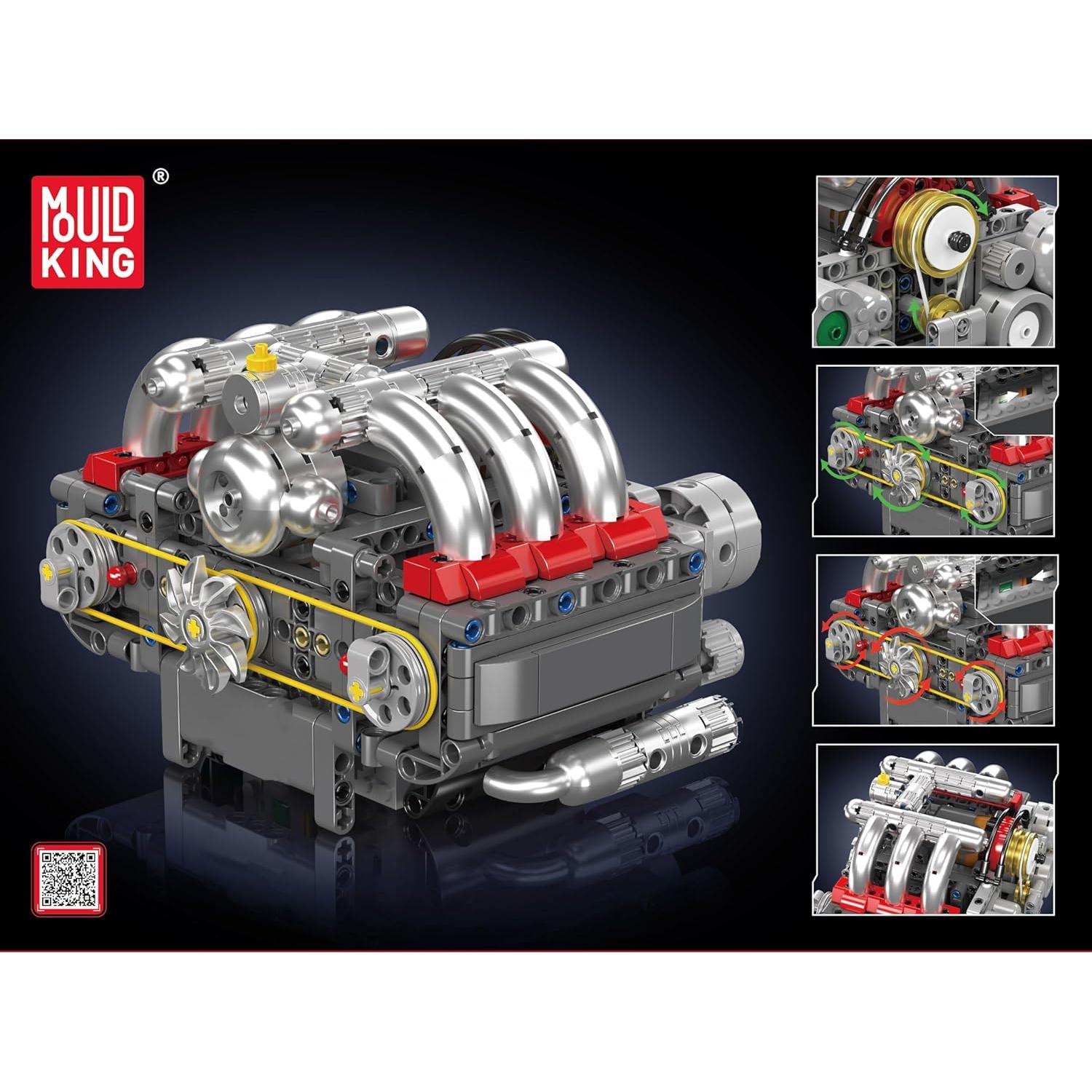 Mould King 10193 Kit Motor Boxer 609 Piezas para Construcción