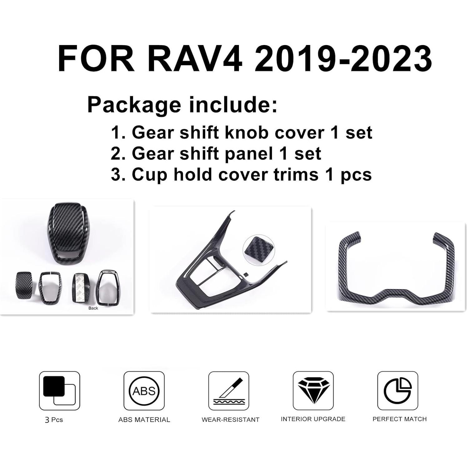 Panel Protector de Cambio de Marchas YAKANEY para Toyota RAV4 2019-2025
