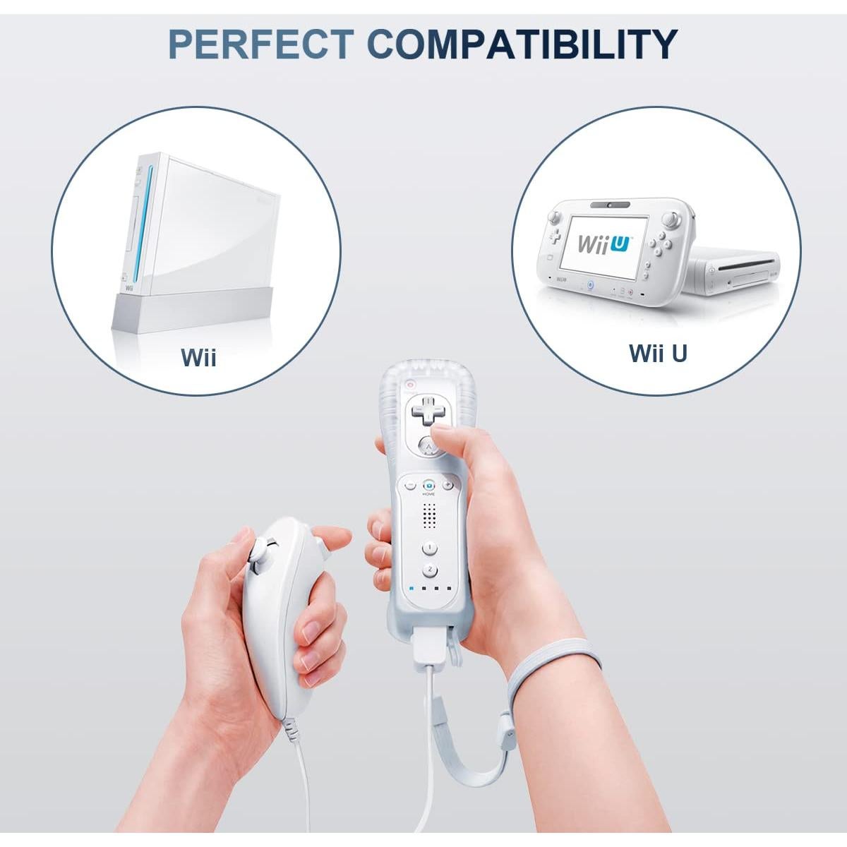 Controlador FASIGO Wii con Nunchuck - Paquete de 2
