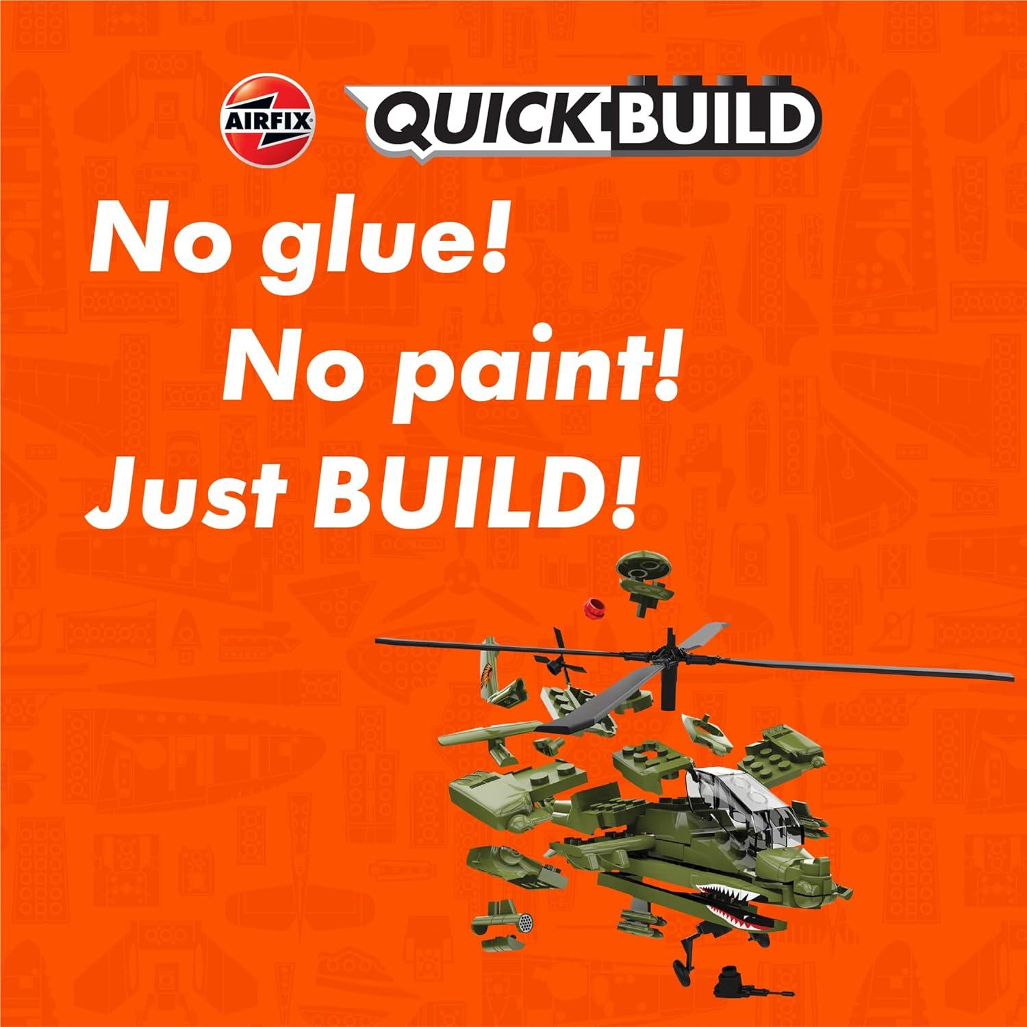 Kit de modelo helicóptero Apache Airfix Quickbuild 37 piezas
