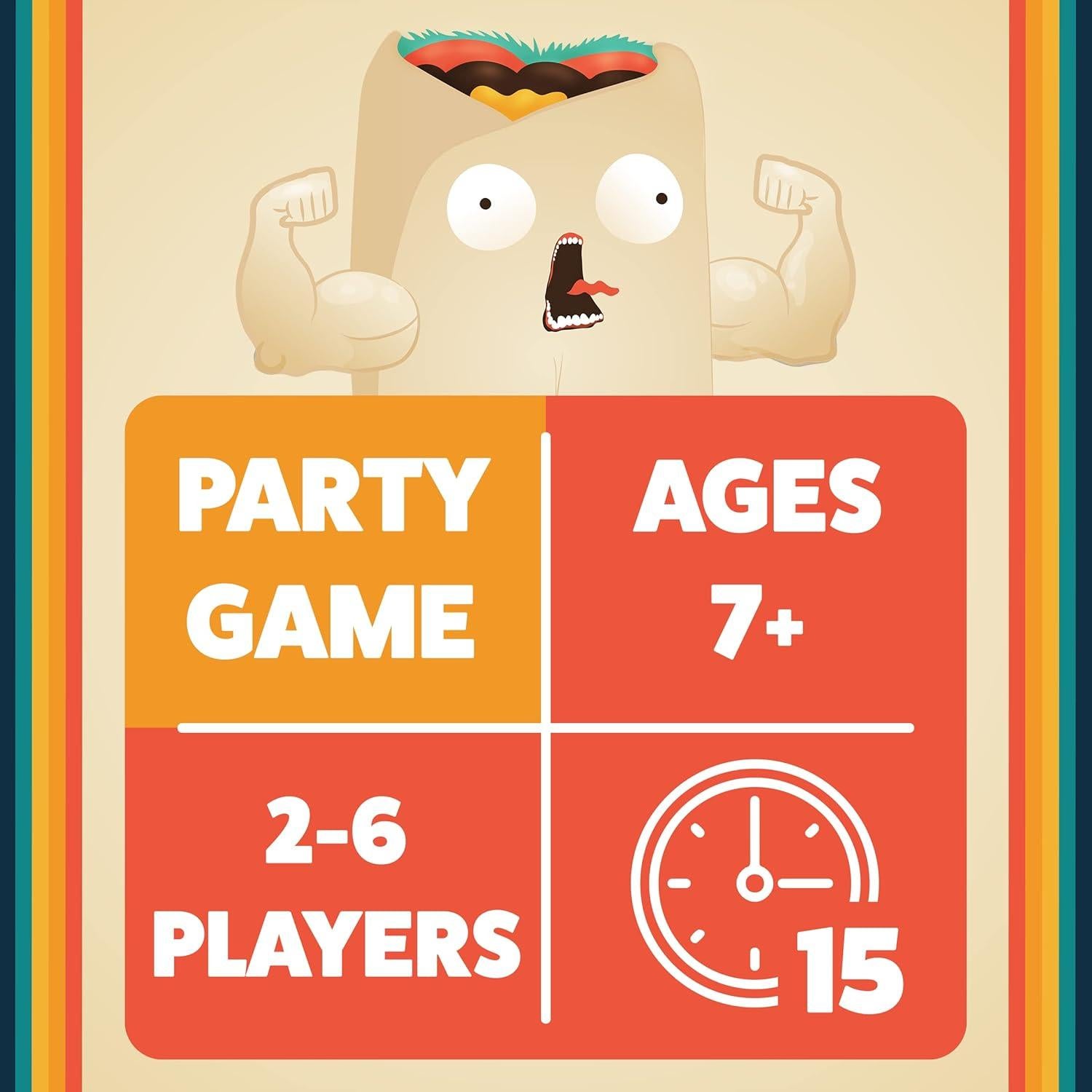Throw Throw Burrito - Juego de cartas Exploding Kittens - 2-6 jugadores