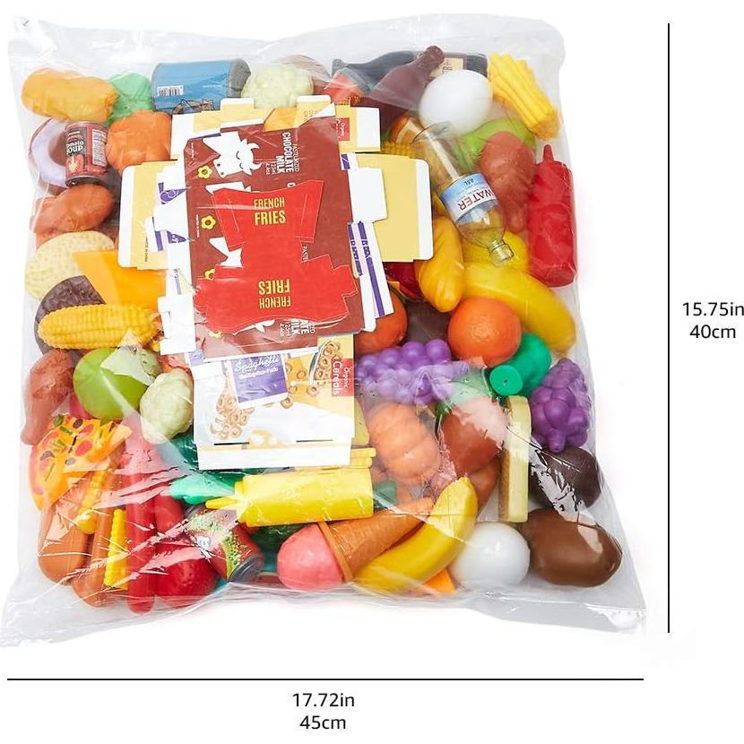 Set de Comida de Juguete Amazon Basics 150 Piezas Multicolor