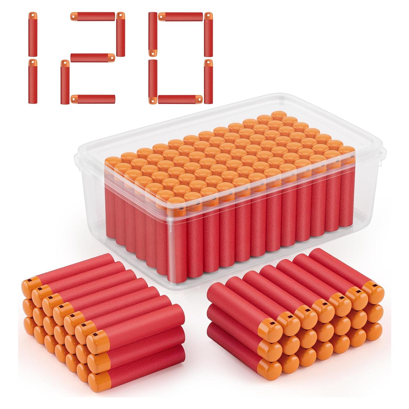 120 Dardos Mega Rojos Pokiiulk para Nerf Mega Blasters