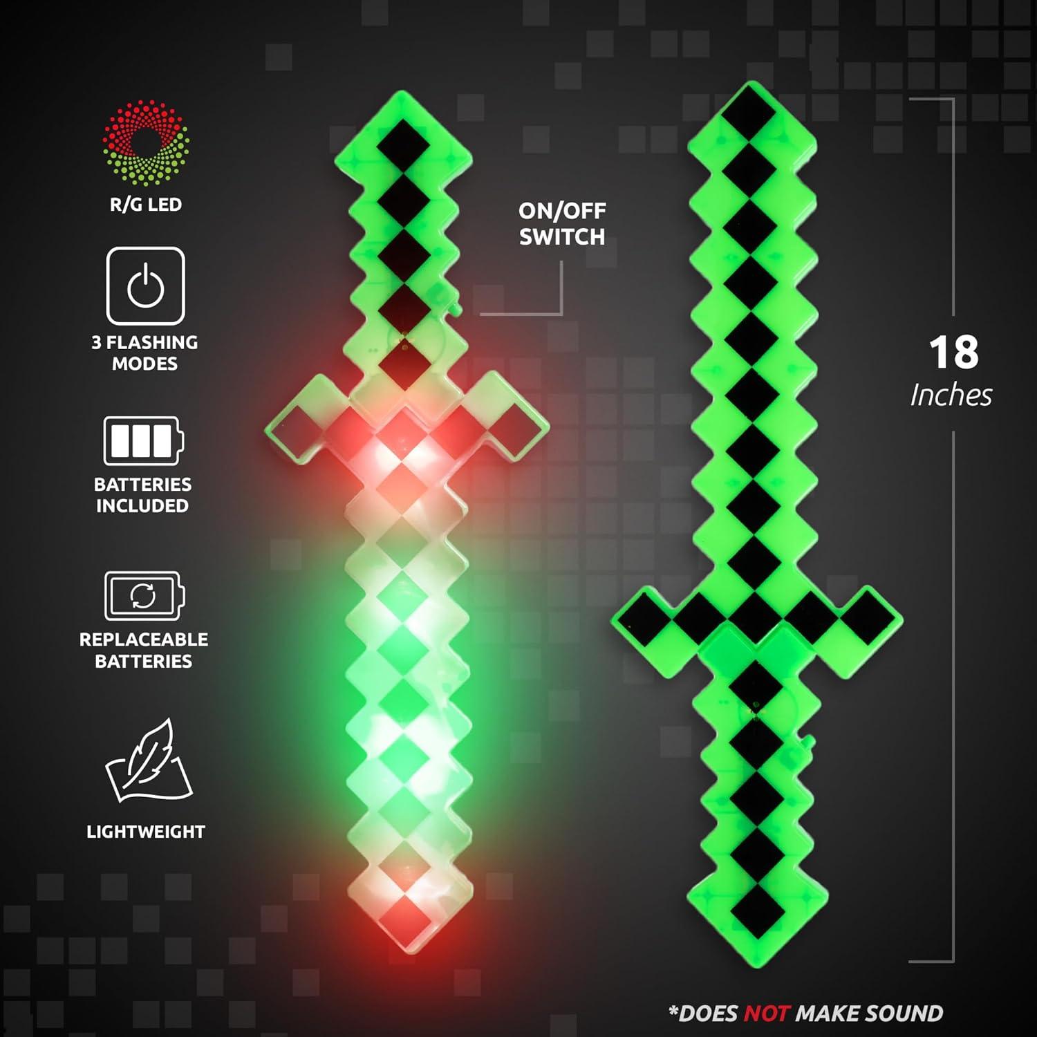 Espada de Juguete Pixel LED Verde Fun Central 44.5 cm