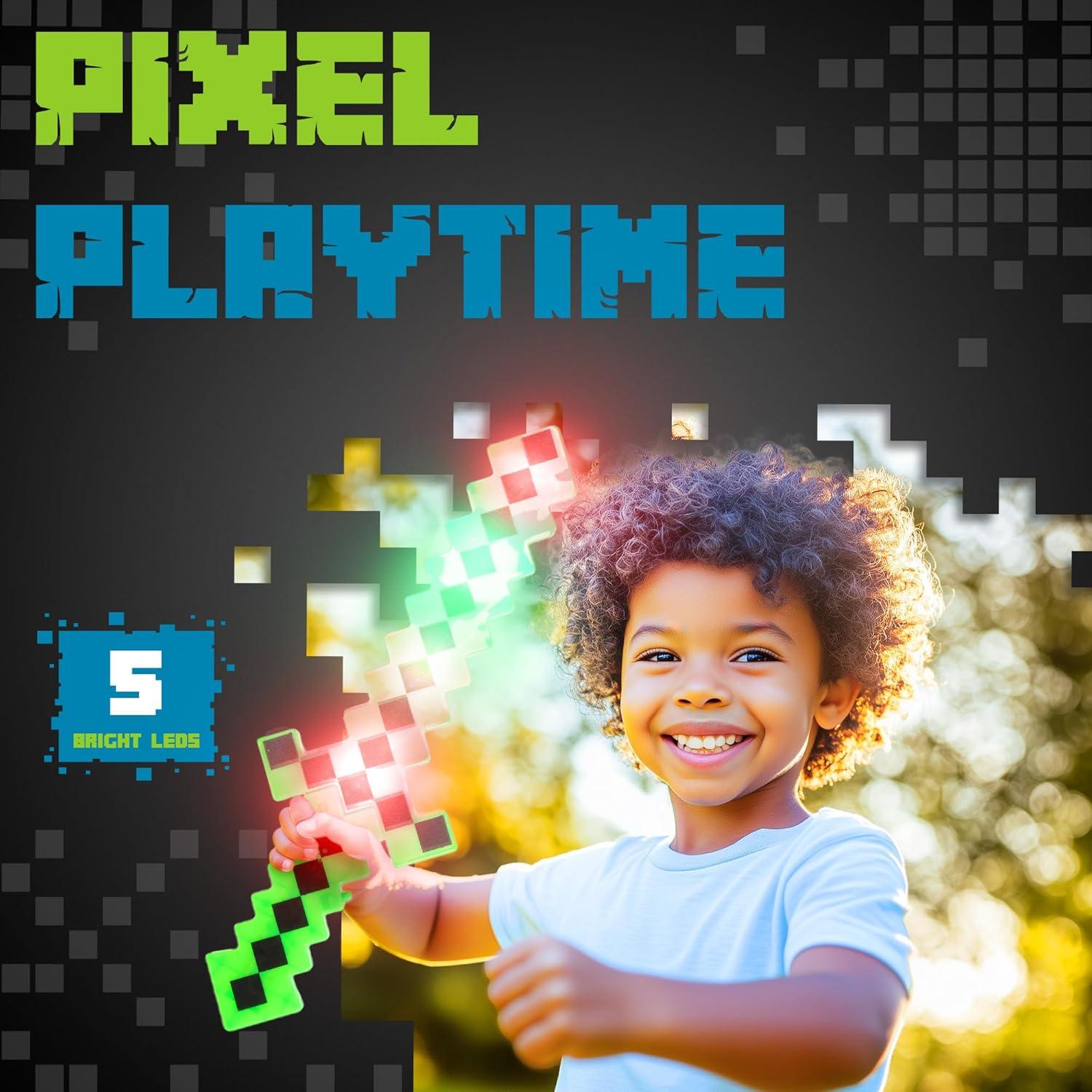 Espada de Juguete Pixel LED Verde Fun Central 44.5 cm