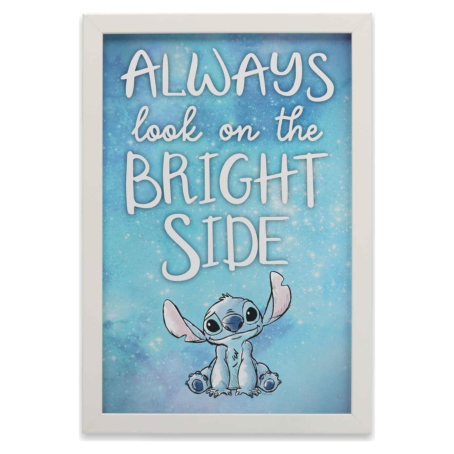 Decoración de Pared de Madera Enmarcada Disney Lilo y Stitch