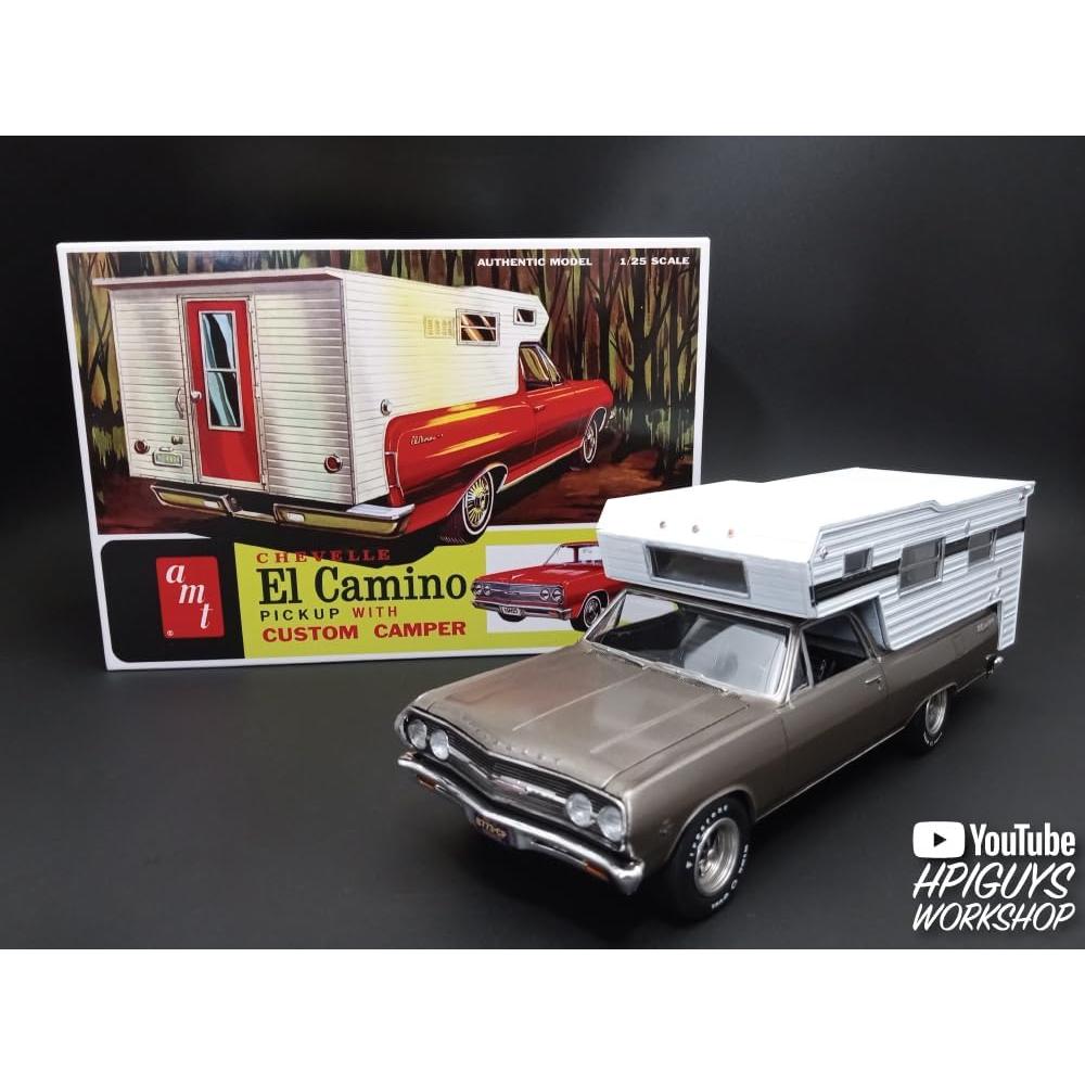 Modelo a Escala AMT 1965 Chevy El Camino 1:25 con Camper