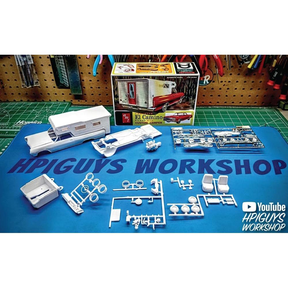 Modelo a Escala AMT 1965 Chevy El Camino 1:25 con Camper