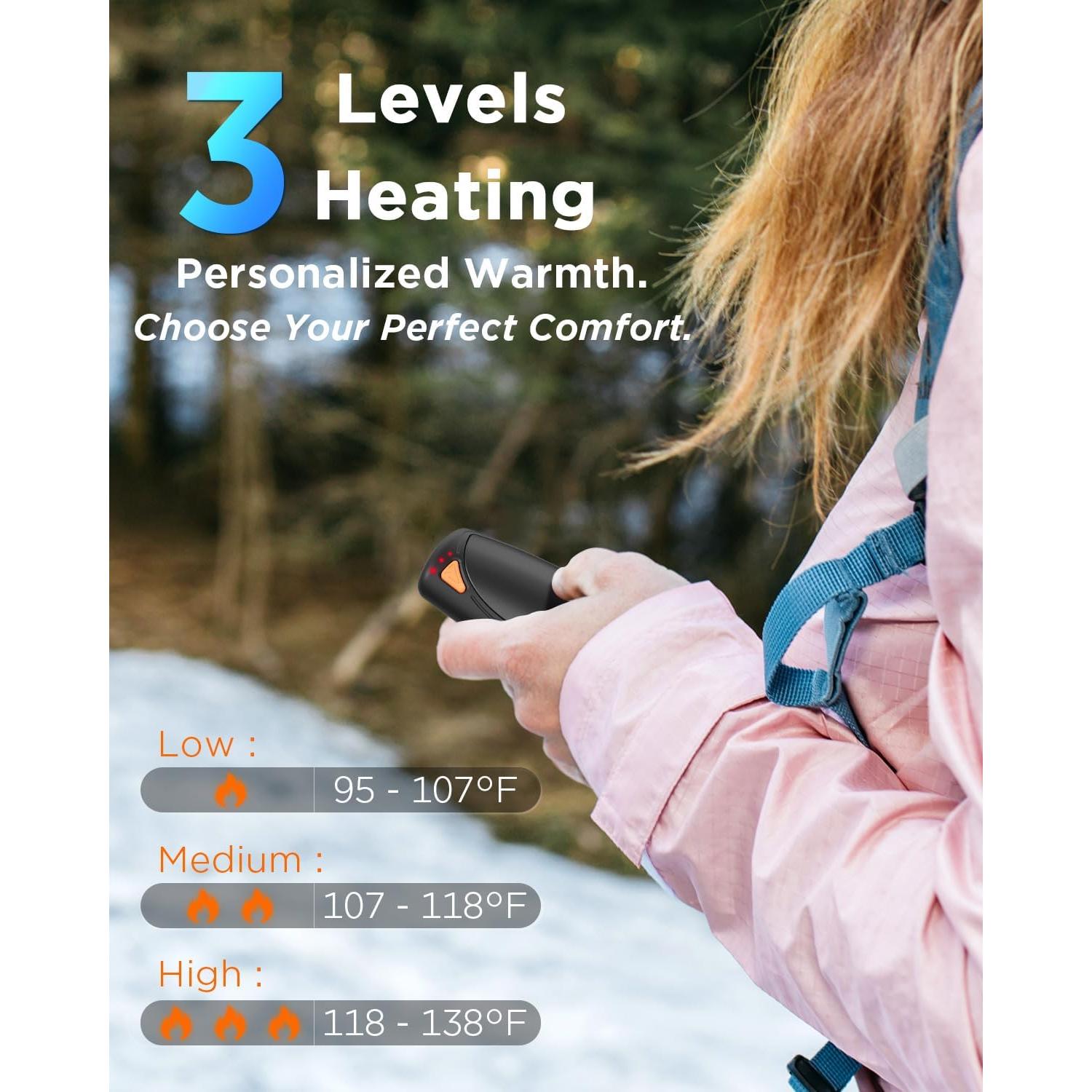 Calentadores de Manos Recargables VIMWING N2 14,000mAh Doble Cara