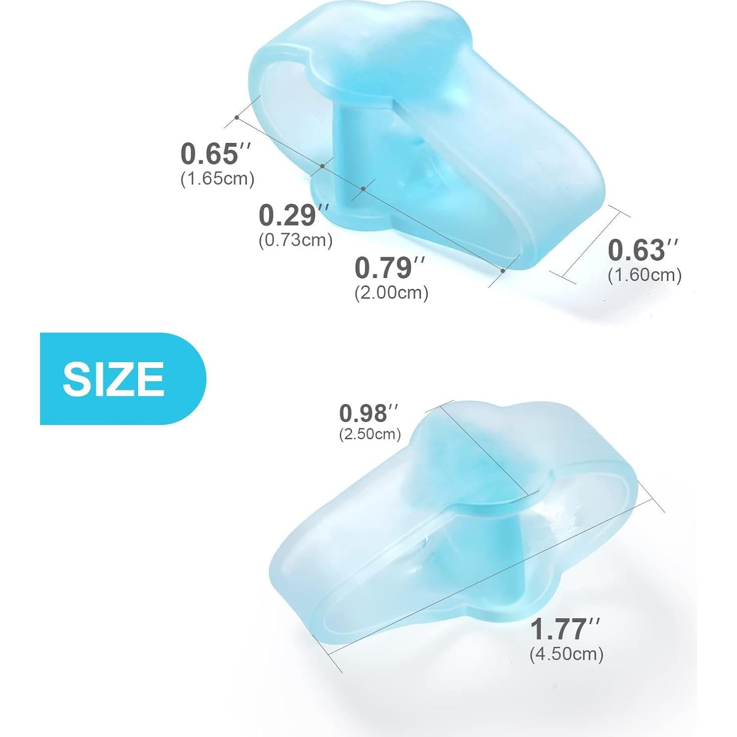 Separadores de dedos juanetes Promifun, gel, 10 piezas, azul