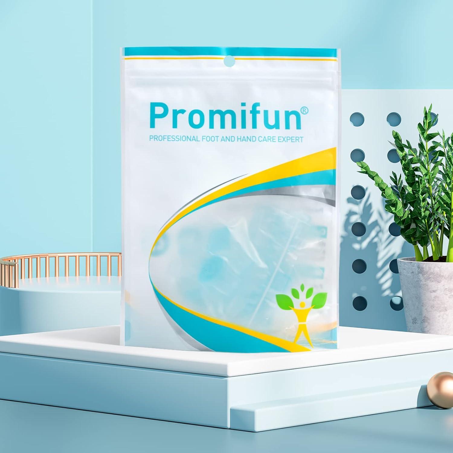 Separadores de dedos juanetes Promifun, gel, 10 piezas, azul