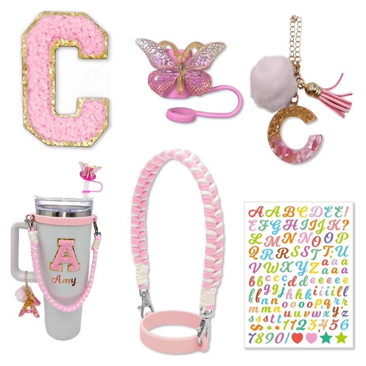 Juego de Accesorios para Tazas LAMOOER Rosa C 30oz 40oz