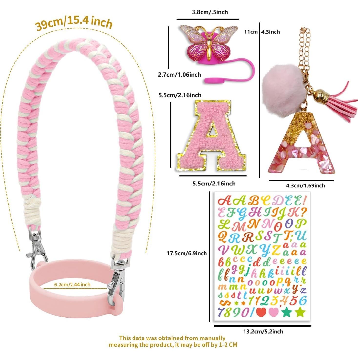 Juego de Accesorios para Tazas LAMOOER Rosa C 30oz 40oz