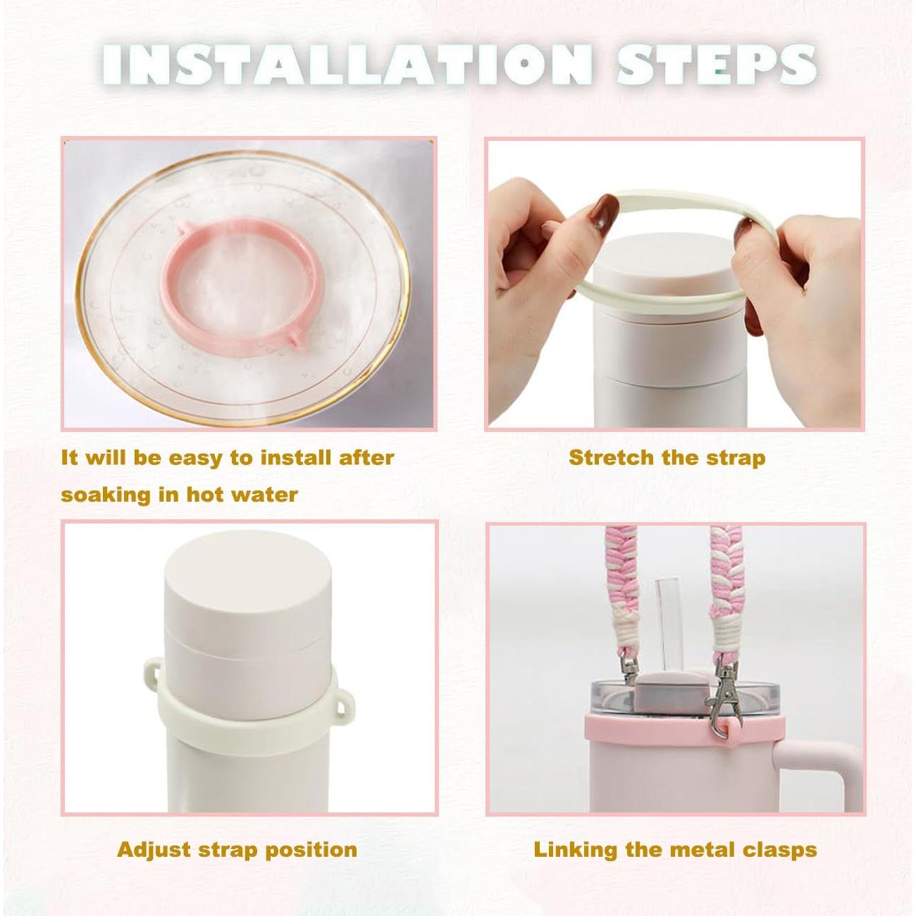 Juego de Accesorios para Tazas LAMOOER Rosa C 30oz 40oz