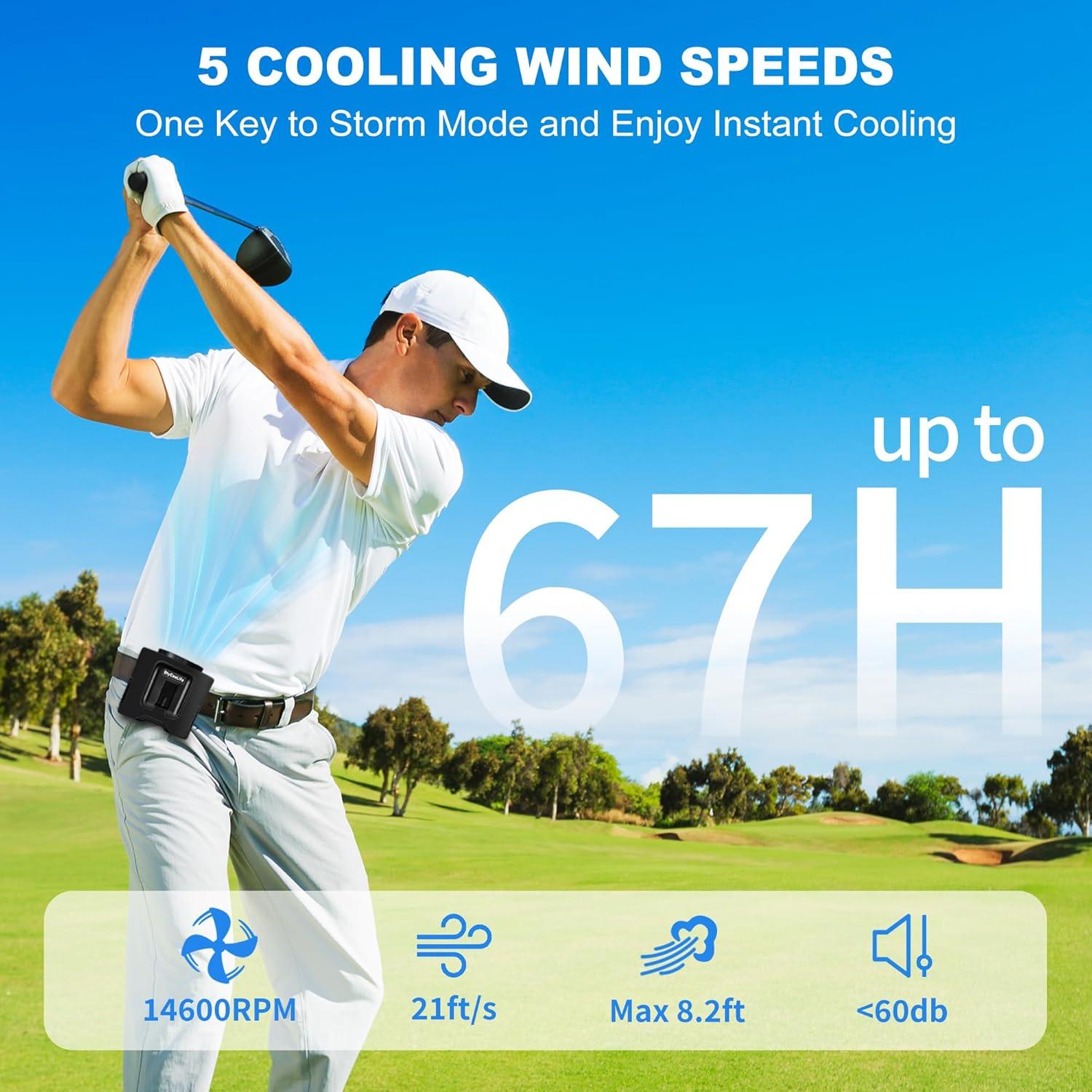 Ventilador Portátil Recargable StyCooLife K200 67H 5 Velocidades