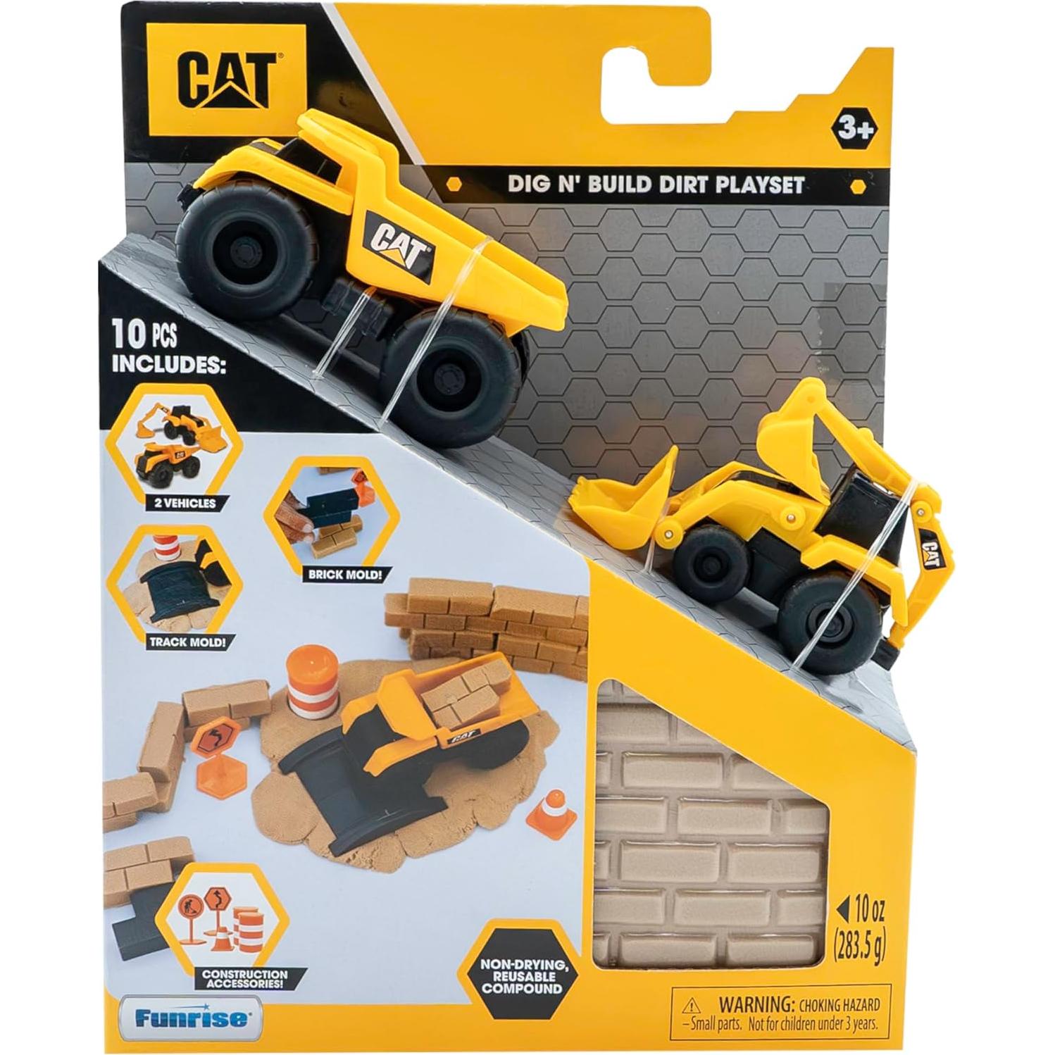 Juego de Construcción CAT Dig N' Build con 283 g de Tierra