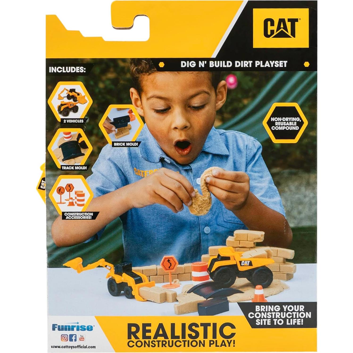 Juego de Construcción CAT Dig N' Build con 283 g de Tierra