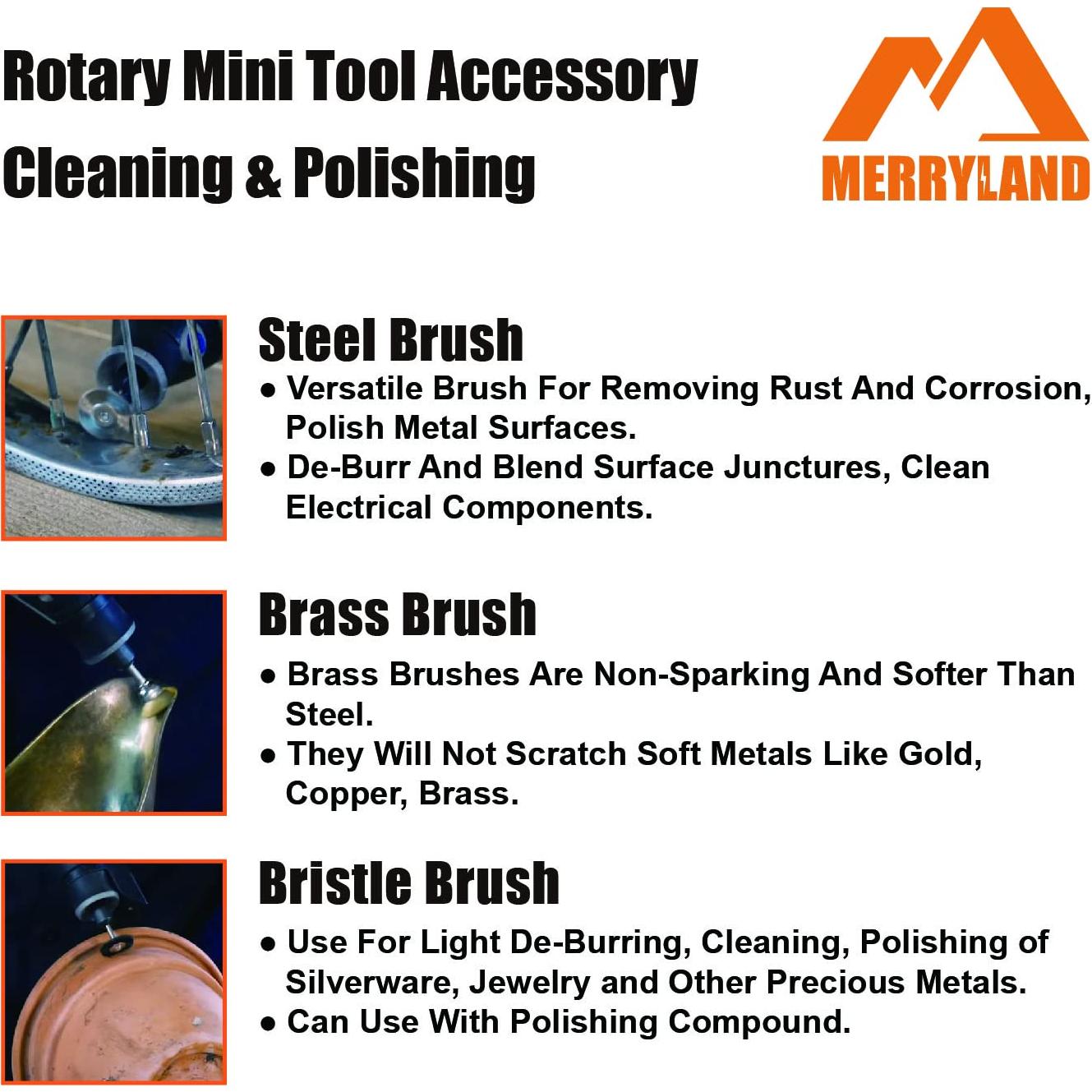 Juego de Cepillos de Acero Merryland RMTA072C1 - 72 Piezas