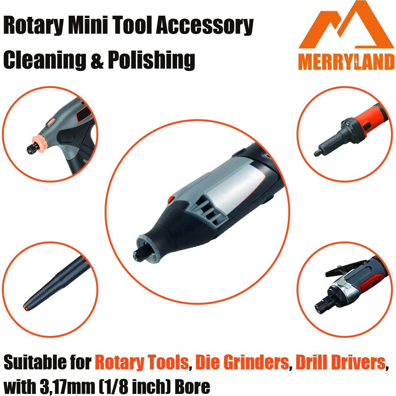 Juego de Cepillos de Acero Merryland RMTA072C1 - 72 Piezas