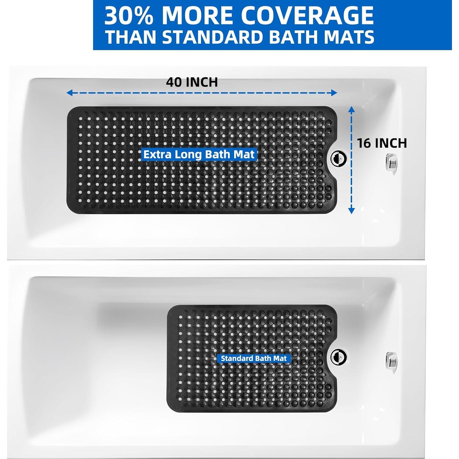 Alfombrilla Antideslizante MOONFLY 101.6x40.6 cm Negra