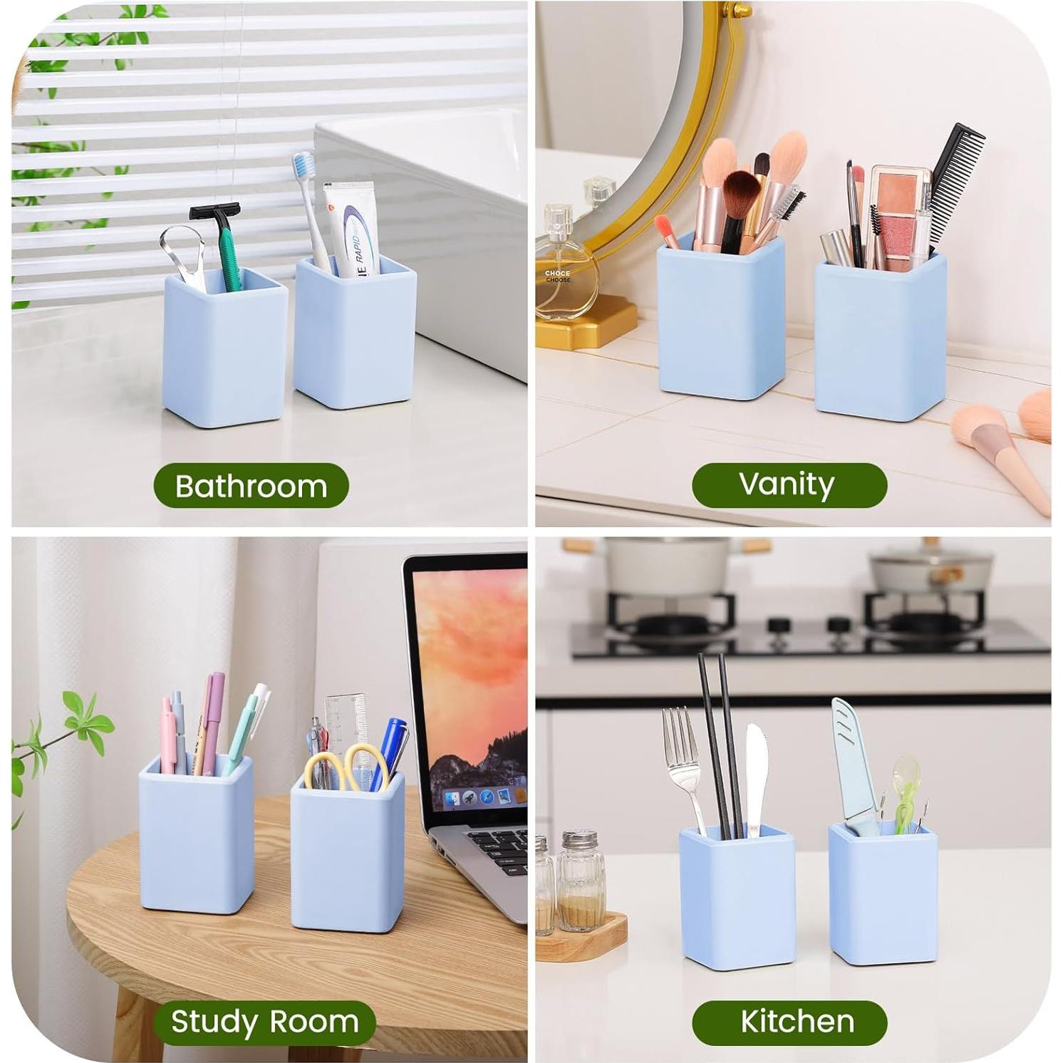 Soporte para Cepillos de Dientes Luxspire 2 PCS Diatomita Azul