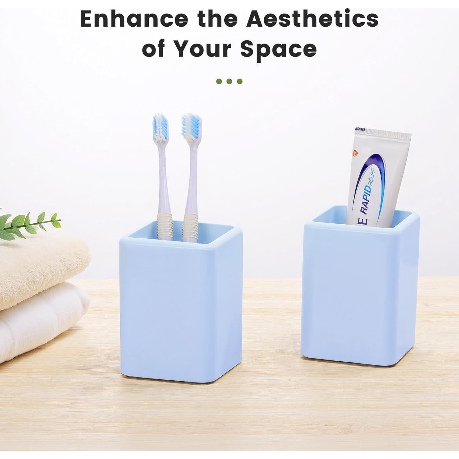 Soporte para Cepillos de Dientes Luxspire 2 PCS Diatomita Azul