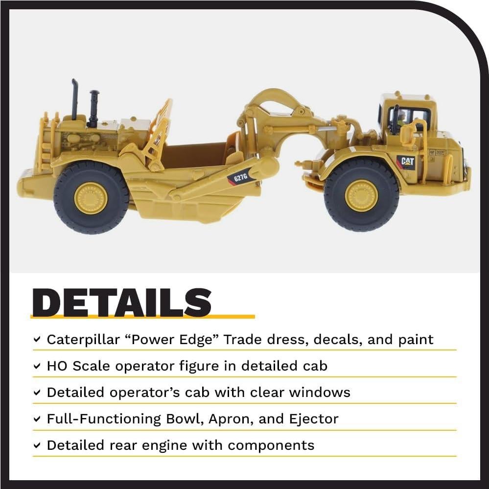 Diecast Masters Caterpillar 627G Niveladora 15,5 cm