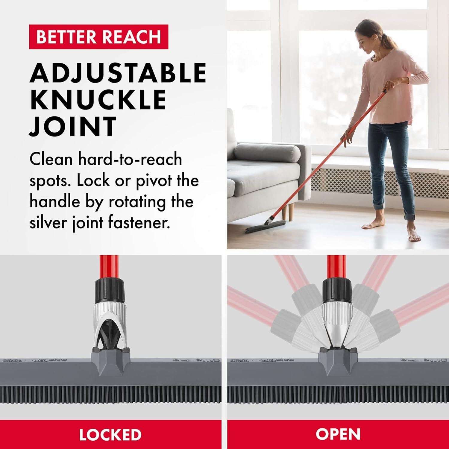 Escoba de Silicona 2-en-1 Ravmag con Raspador Integrado
