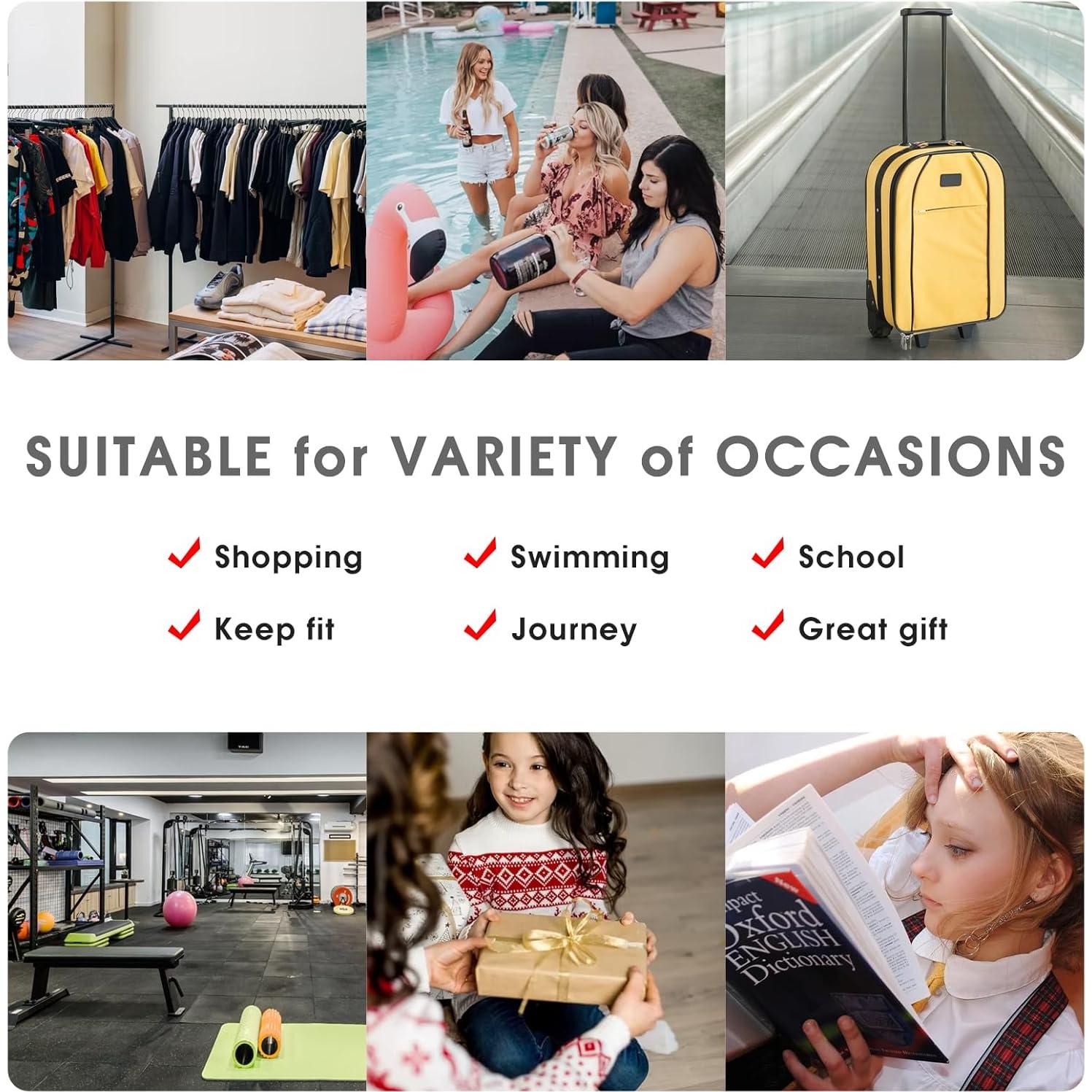 Mochila de Cuerda WANDF Negra para Gimnasio 20L Resistente al Agua