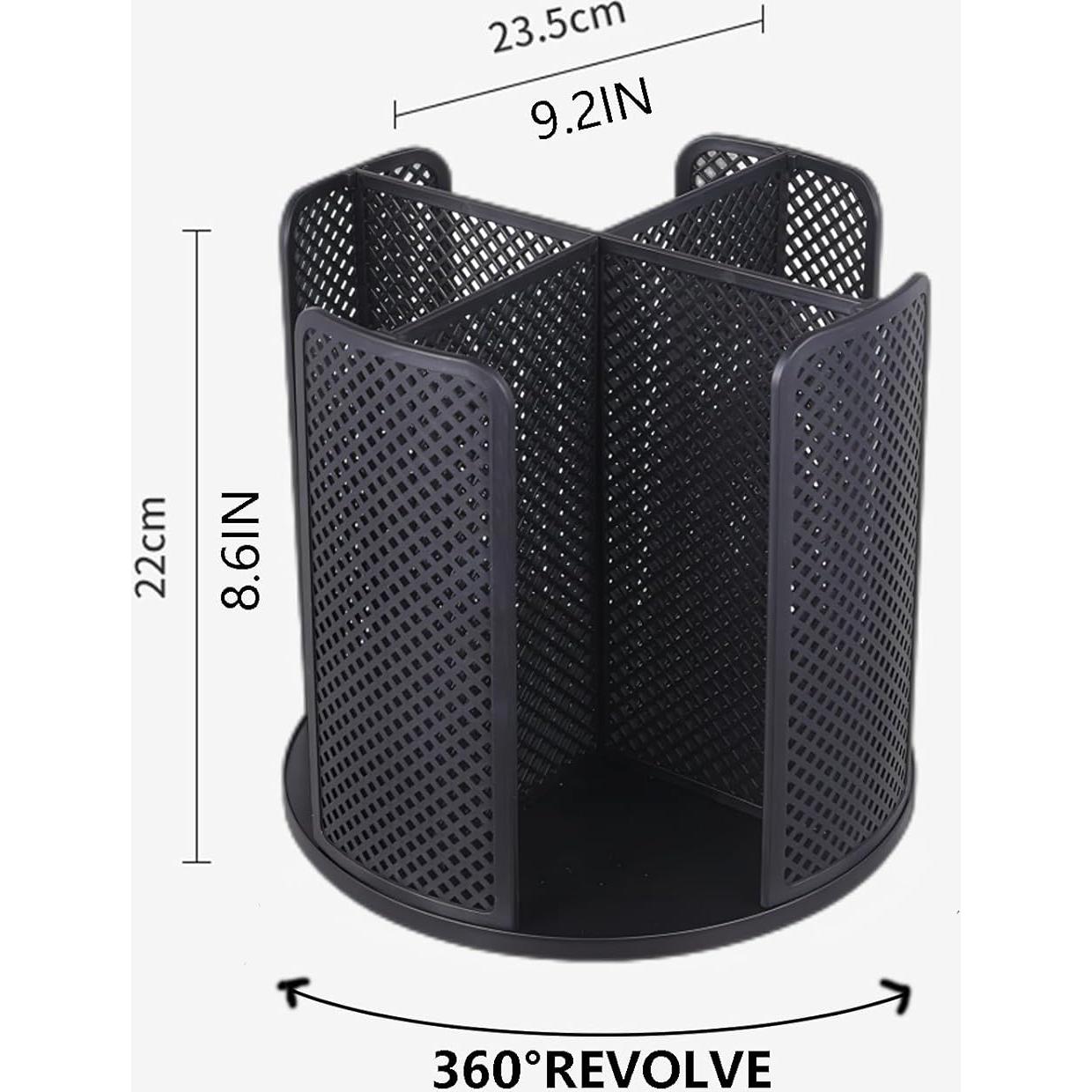 Organizador rotativo de tazas Villelei 4 compartimentos Negro