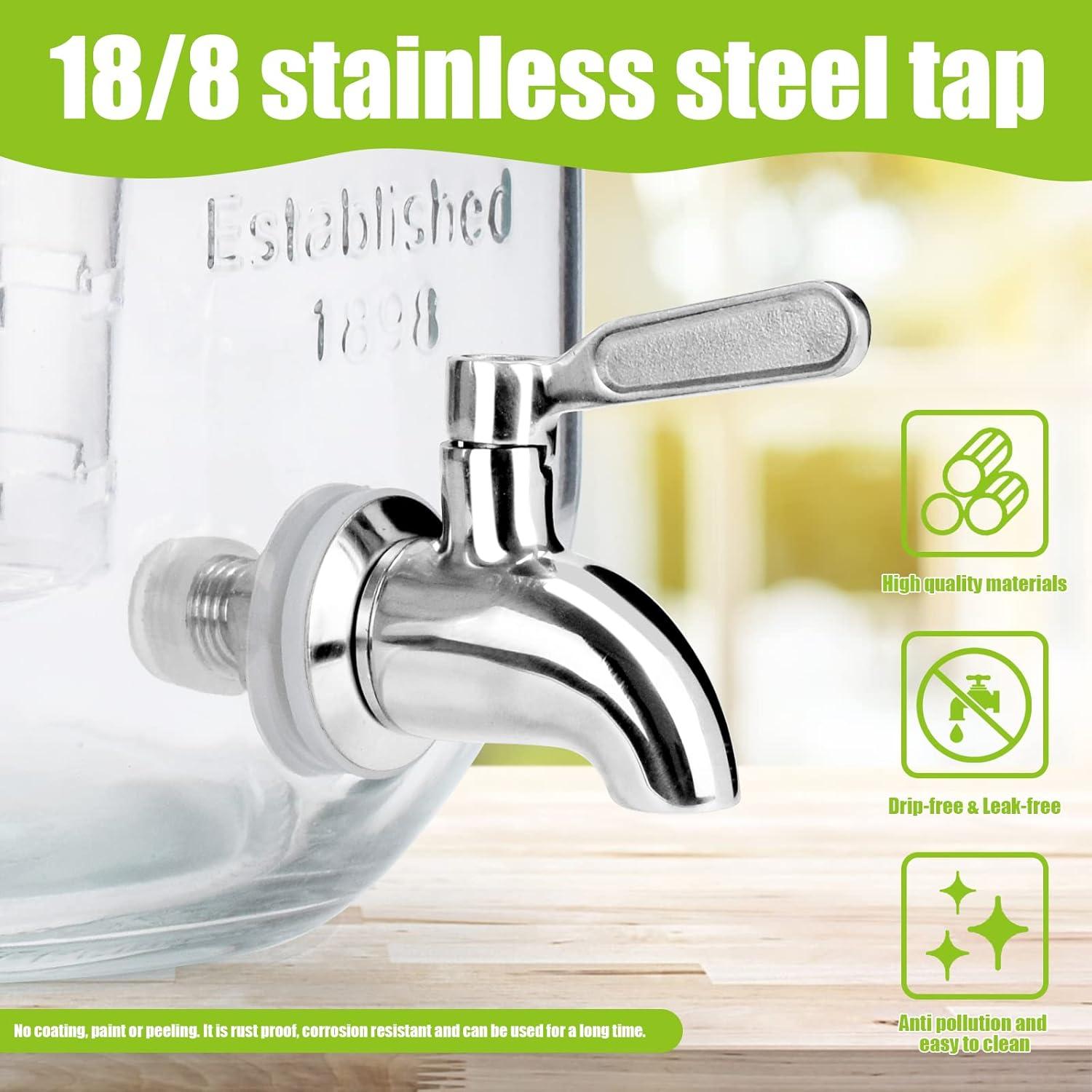 Dispensadores de Bebidas de Vidrio DD&HAPP 1 Galón 2 Pack