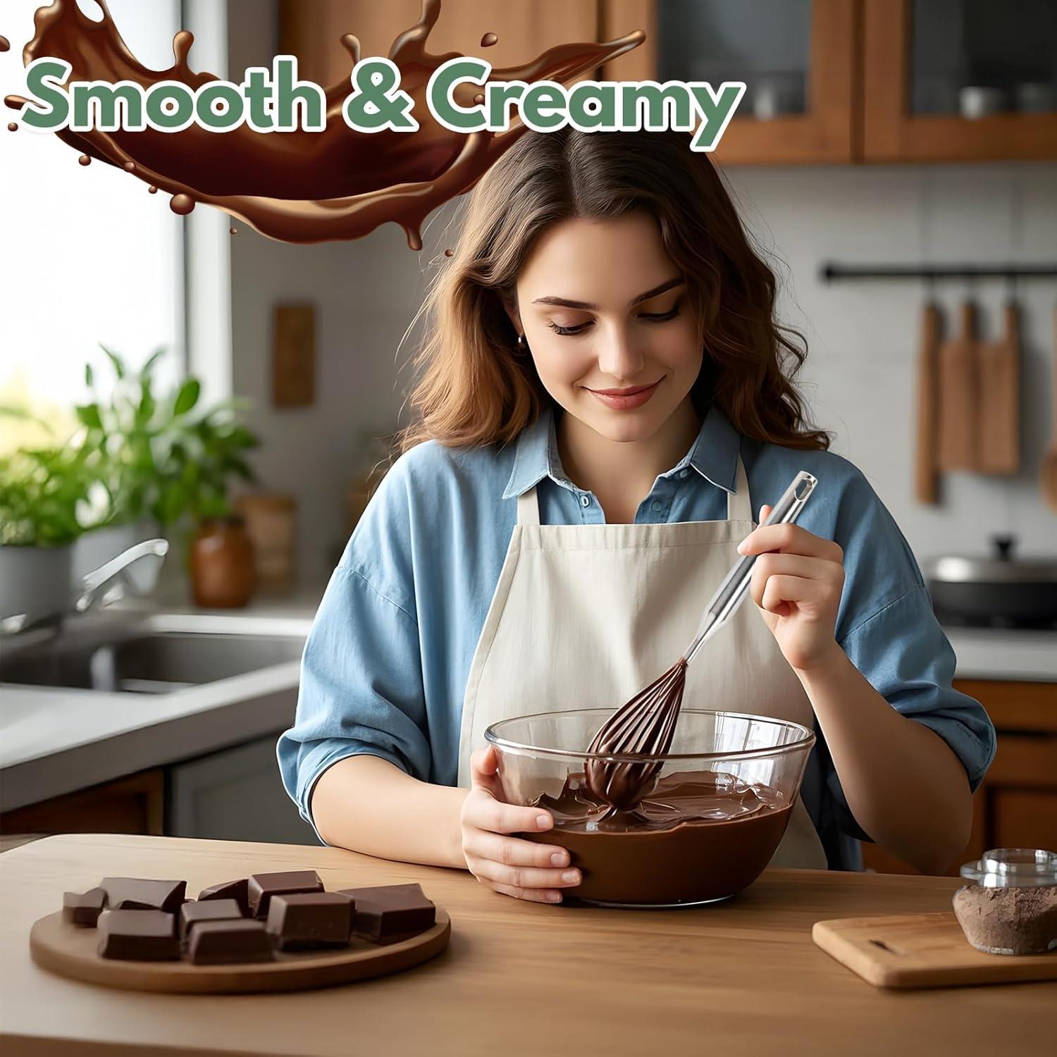 Batidor de Acero Inoxidable FDEYIQ 30.48cm Apto Lavavajillas