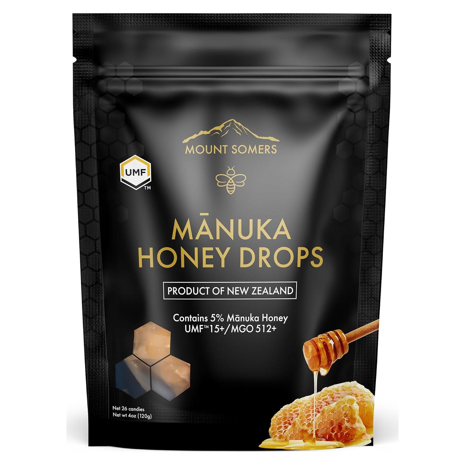 Caramelos de Miel de Manuka UMF 15+ Mount Somers - 26 piezas