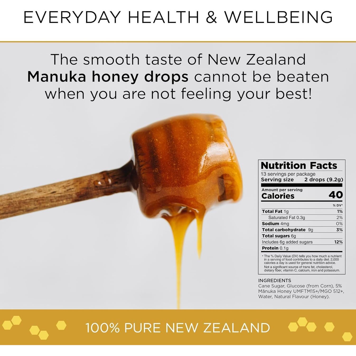 Caramelos de Miel de Manuka UMF 15+ Mount Somers - 26 piezas