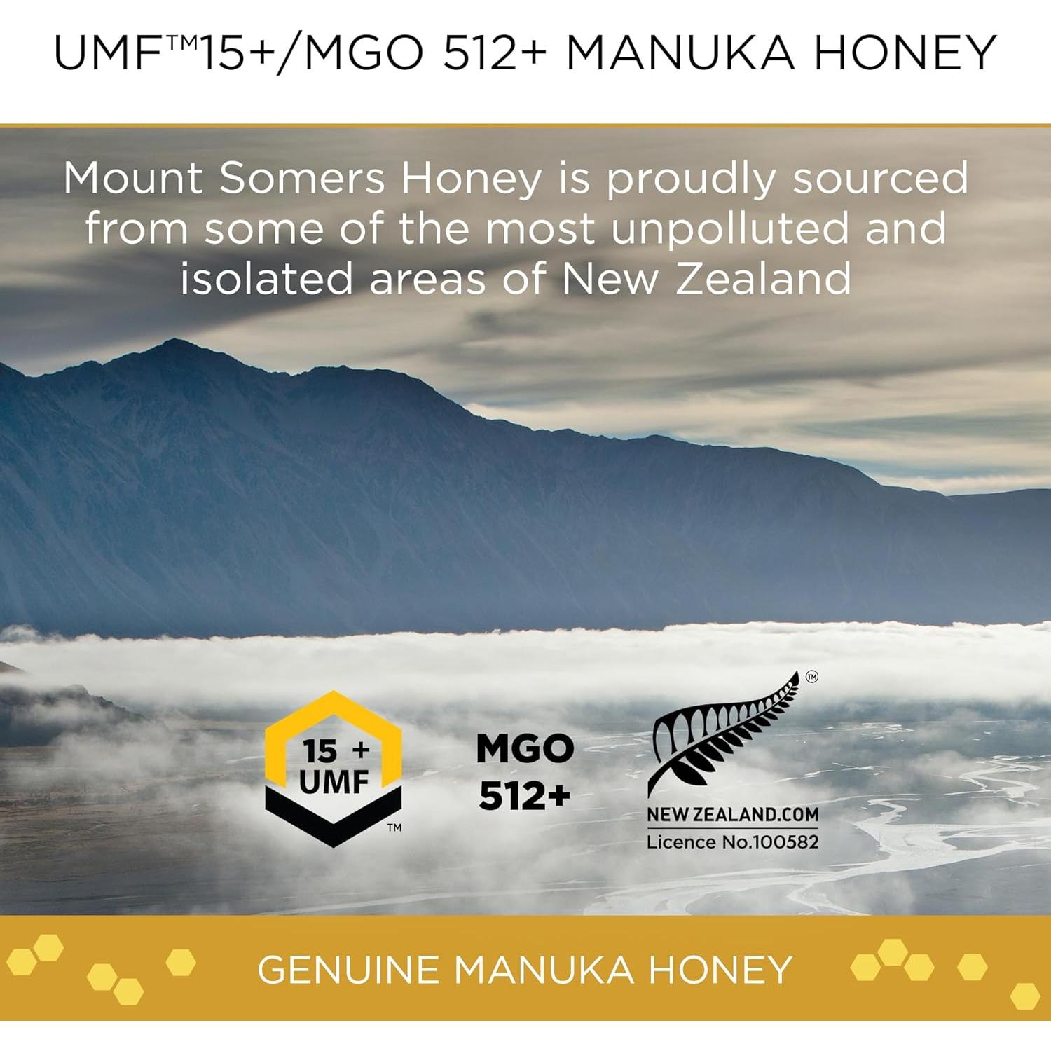 Caramelos de Miel de Manuka UMF 15+ Mount Somers - 26 piezas